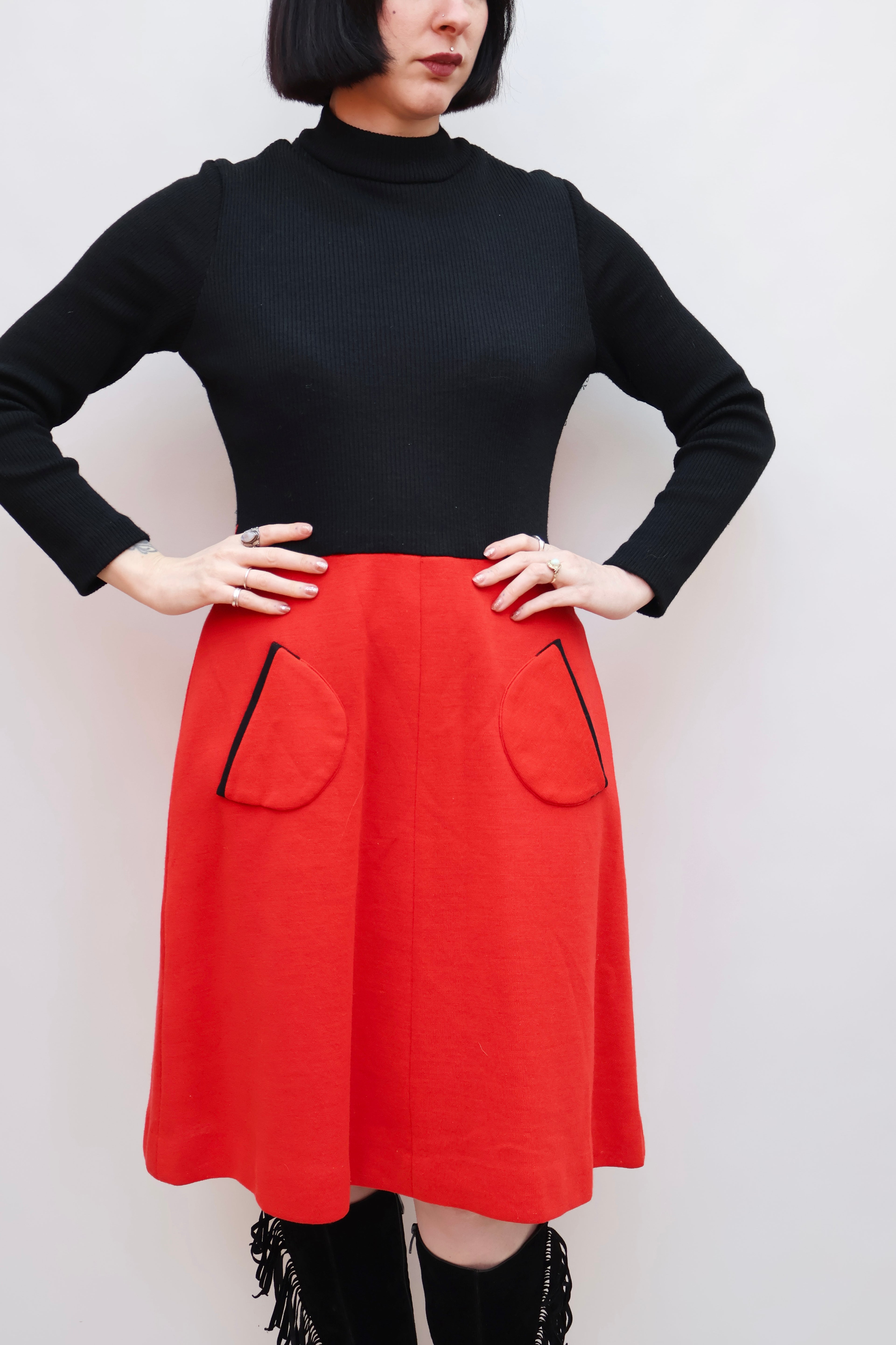 Vintage 60s Knitted Dress
