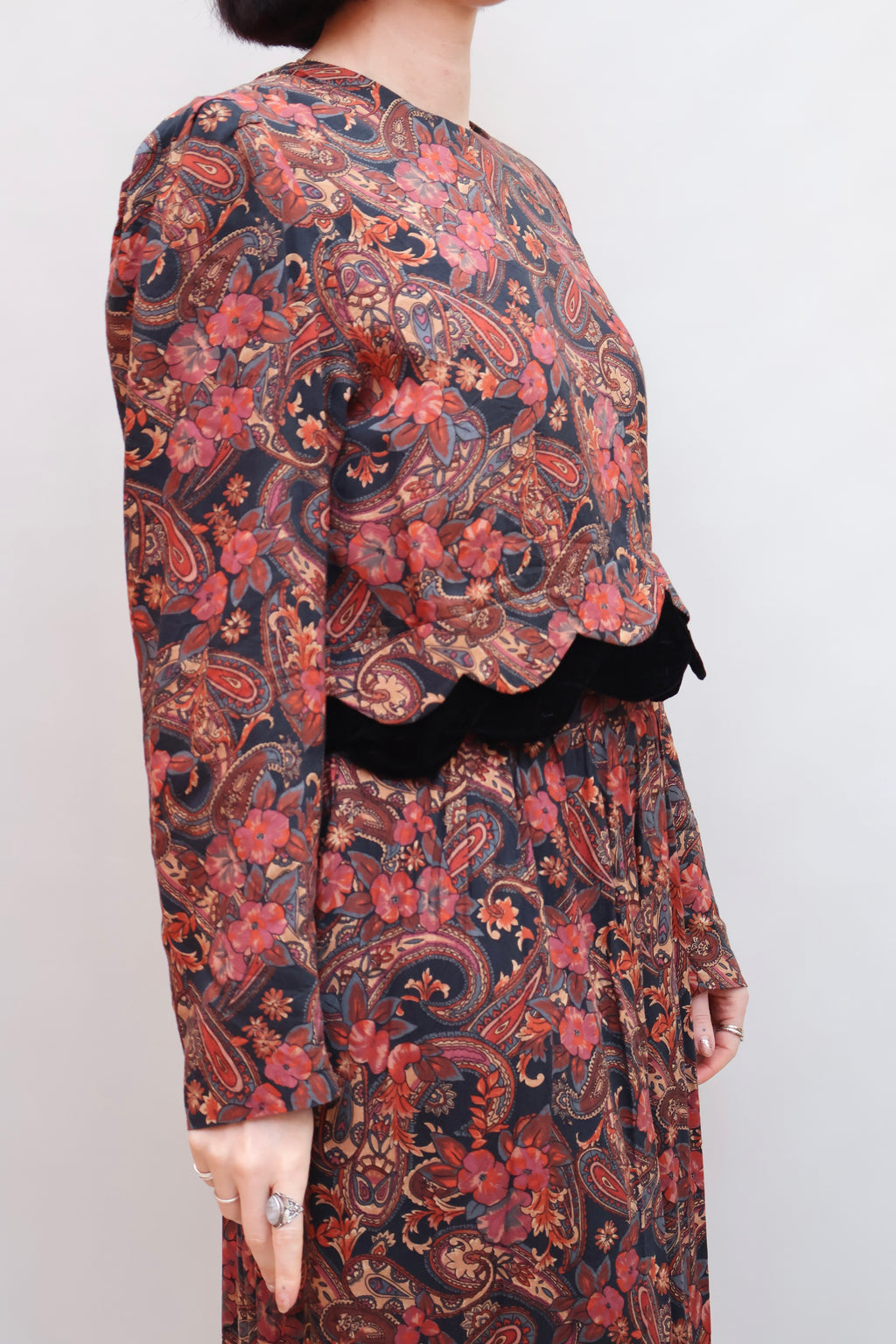 Vintage 80s Paisley Dress