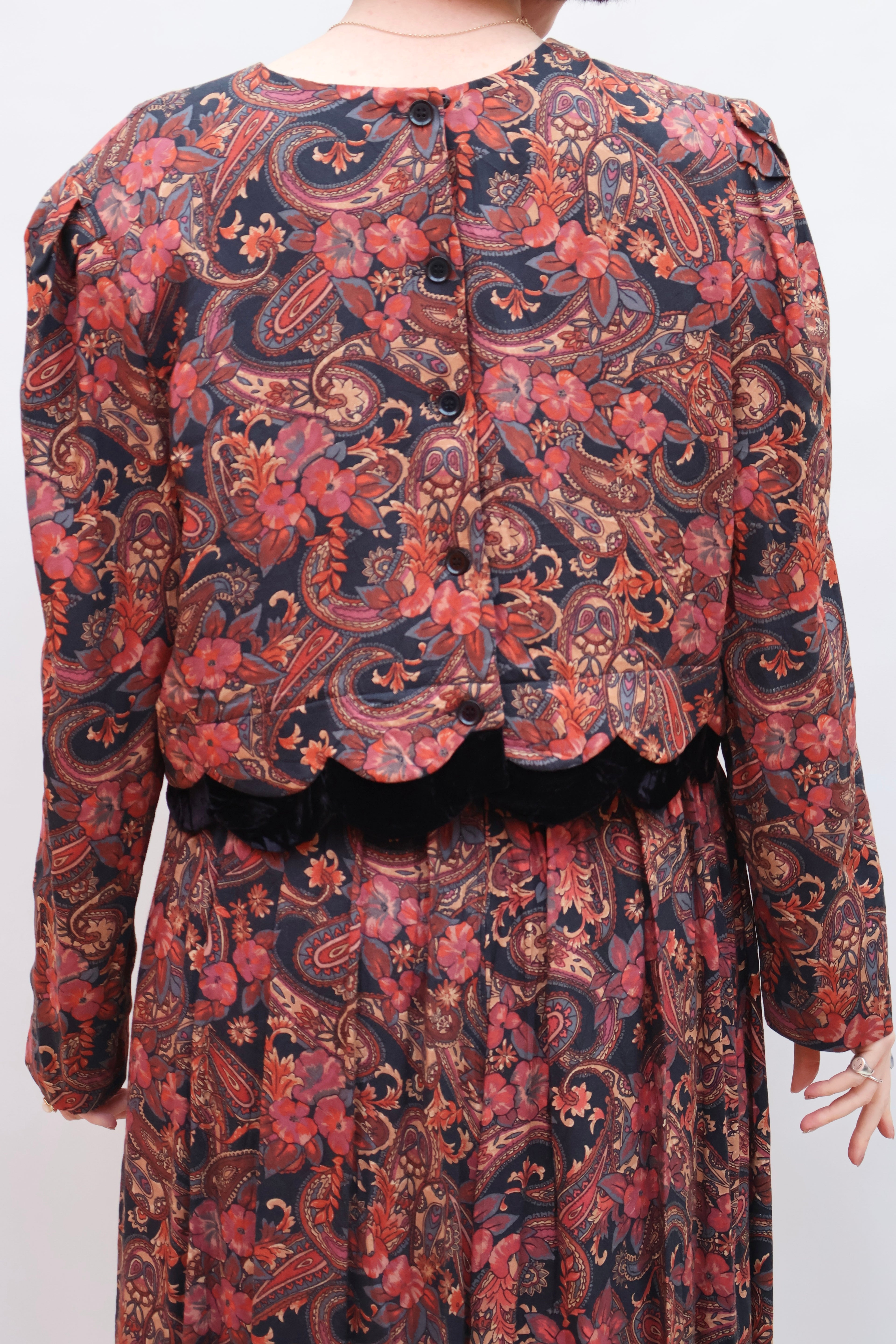 Vintage 80s Paisley Dress