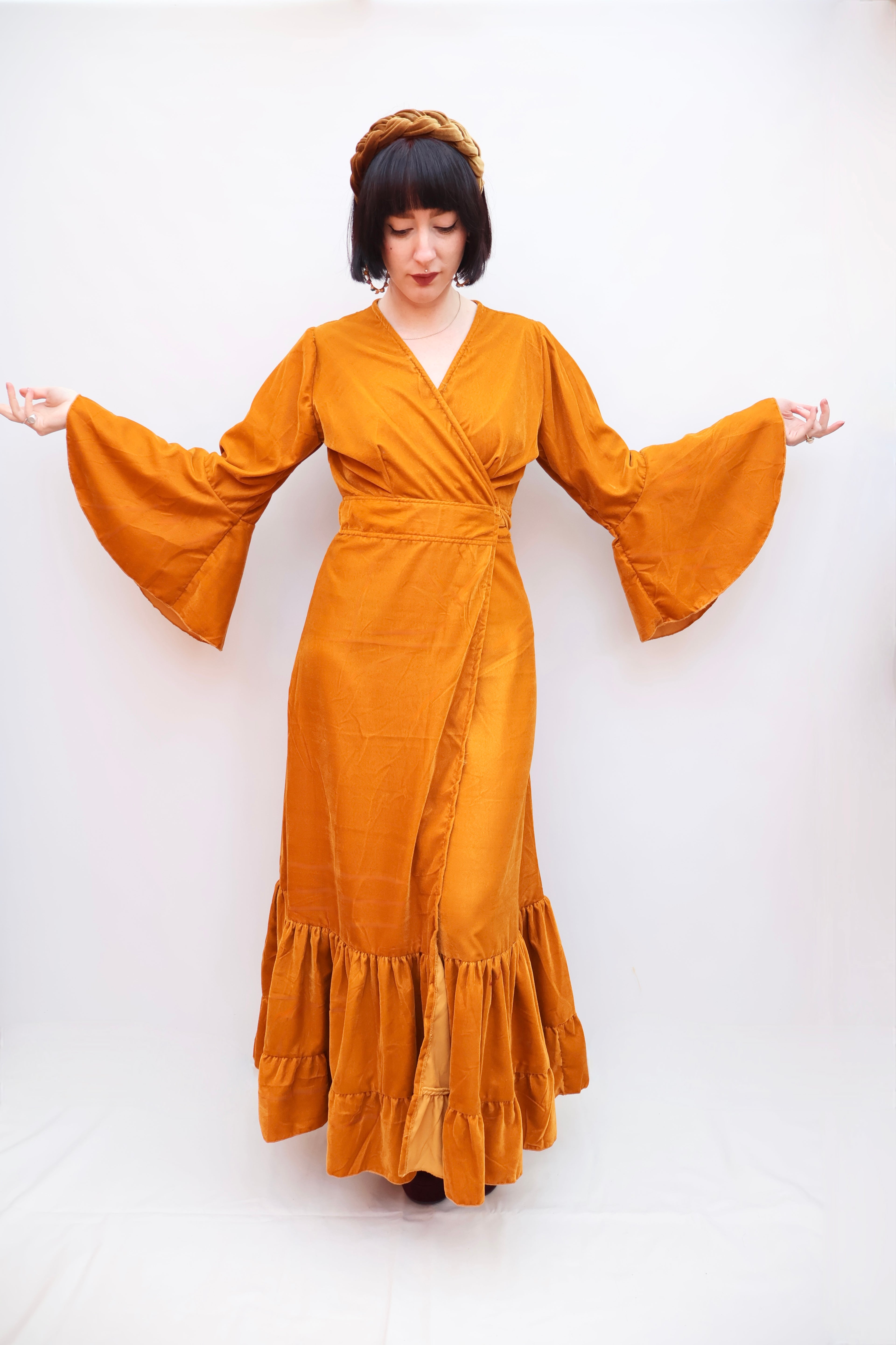 'Astrid' Velvet Wrap Dress