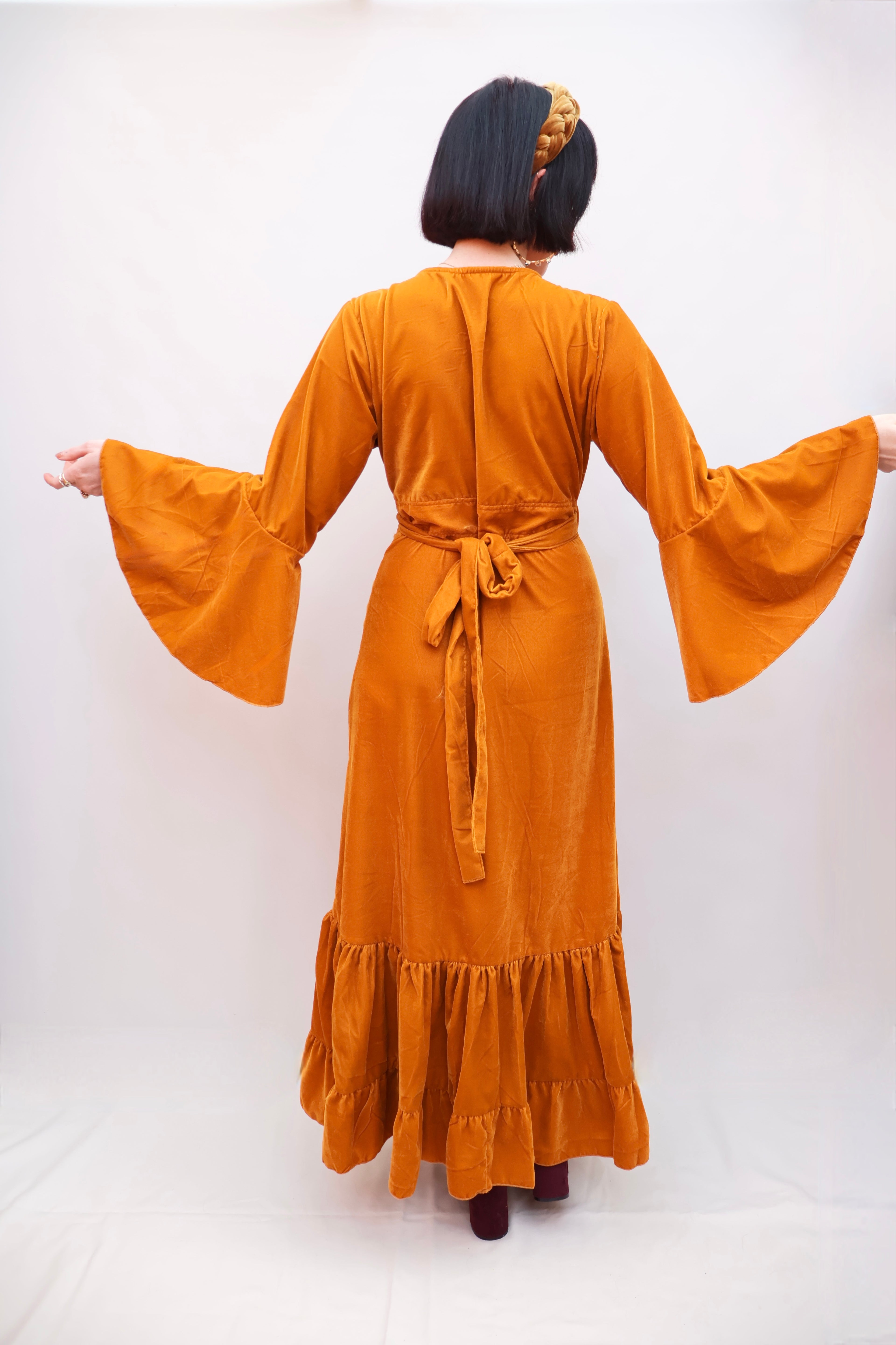 'Astrid' Velvet Wrap Dress