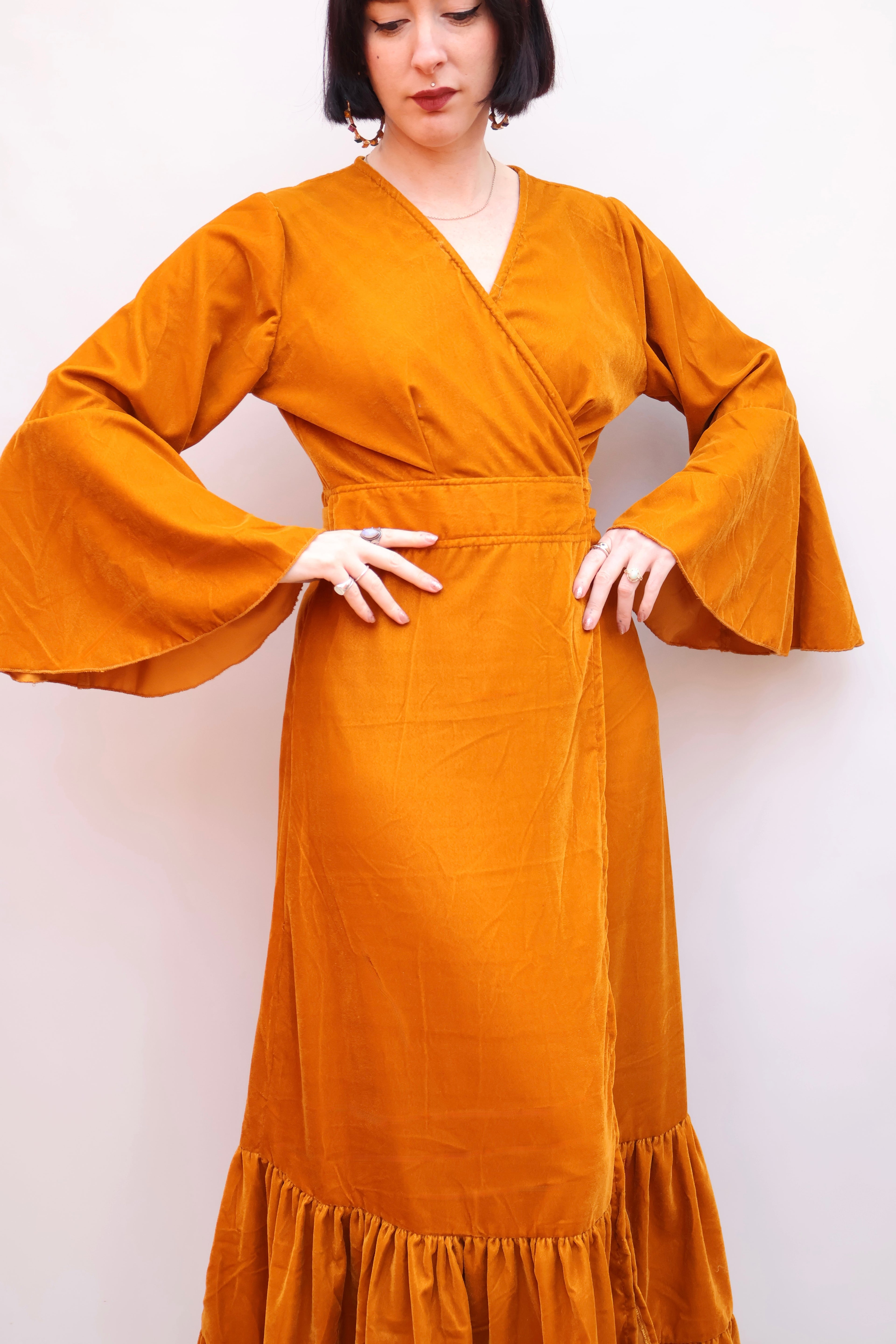 'Astrid' Velvet Wrap Dress