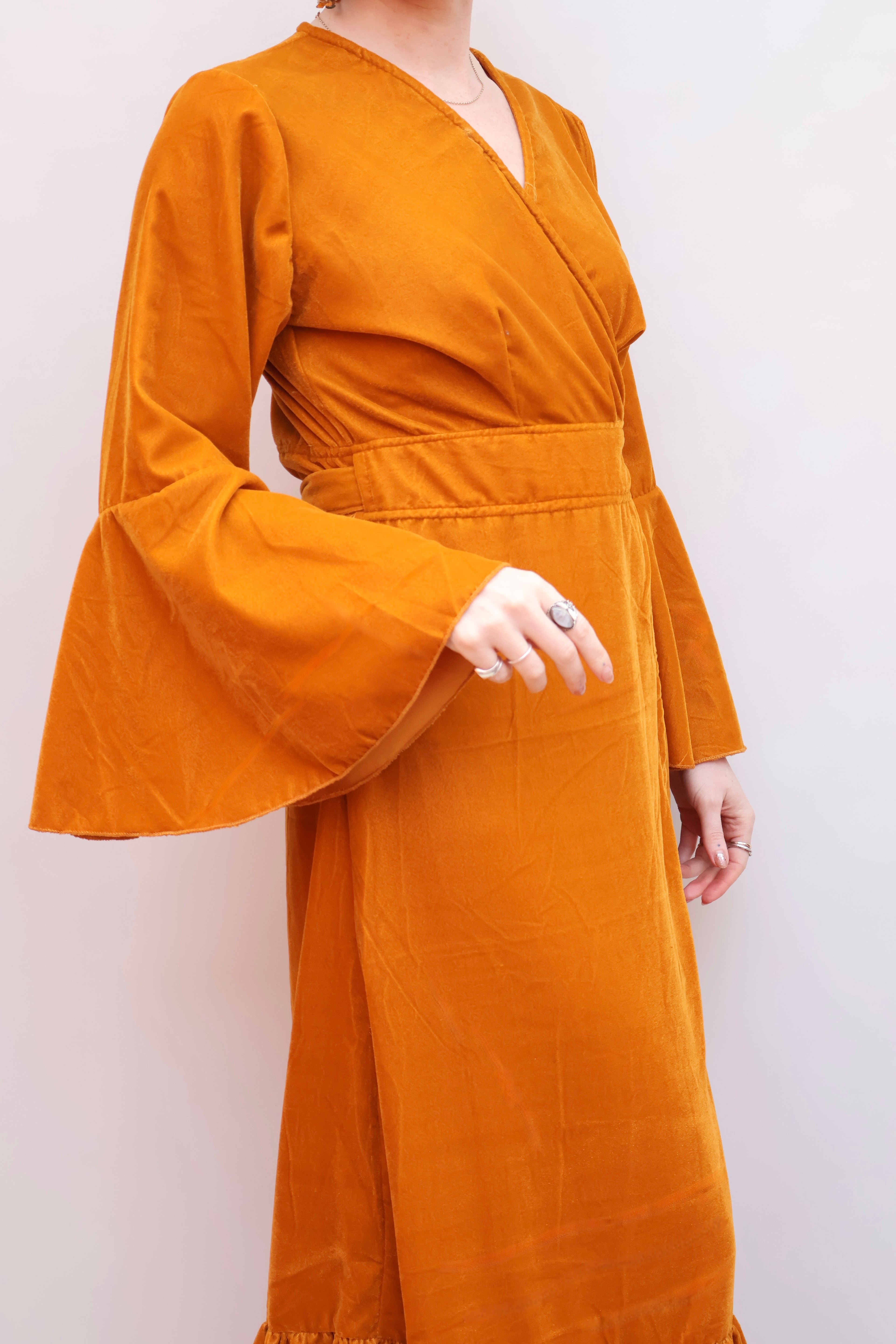 'Astrid' Velvet Wrap Dress
