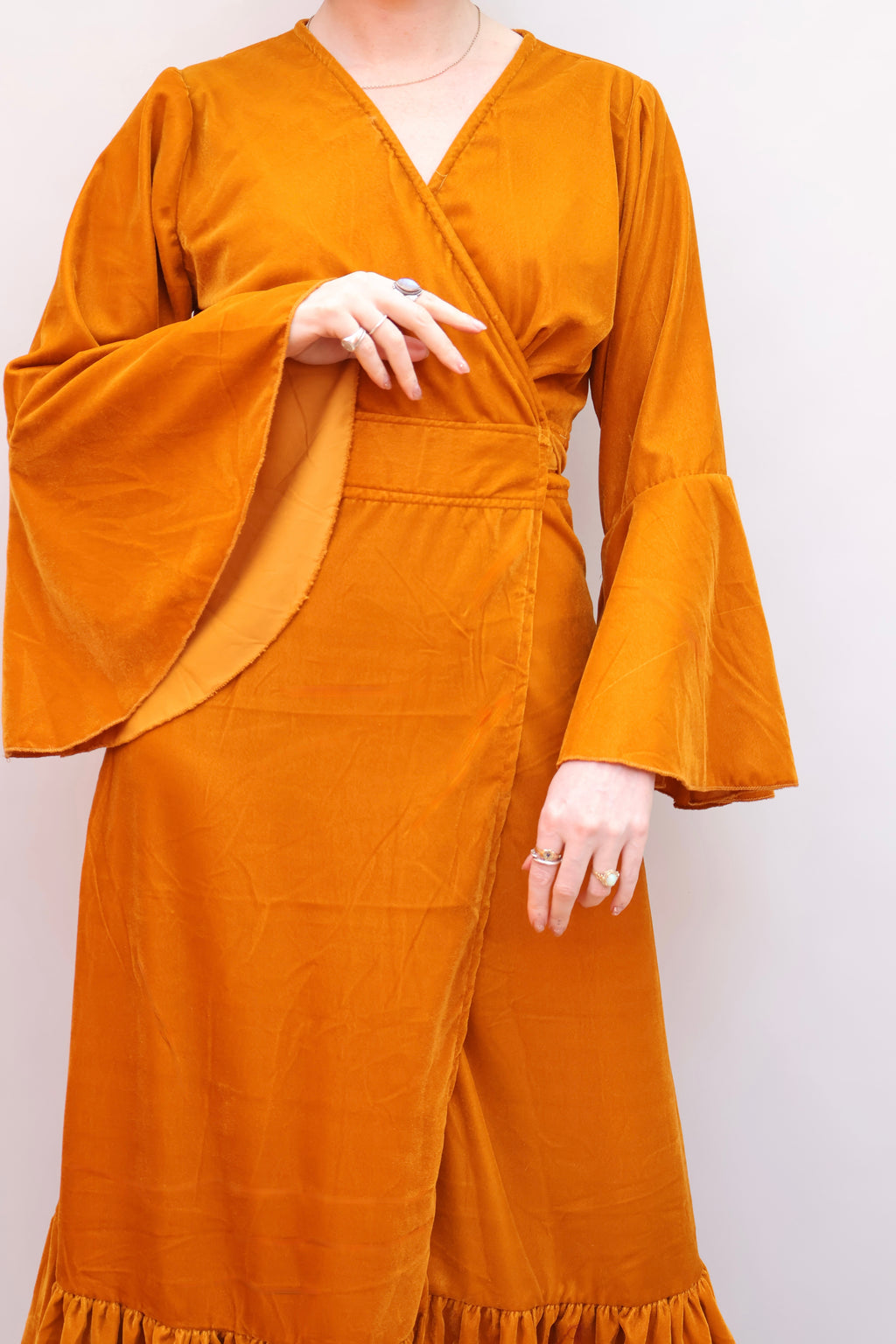 'Astrid' Velvet Wrap Dress