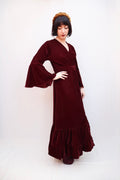 'Astrid' Velvet Wrap Dress