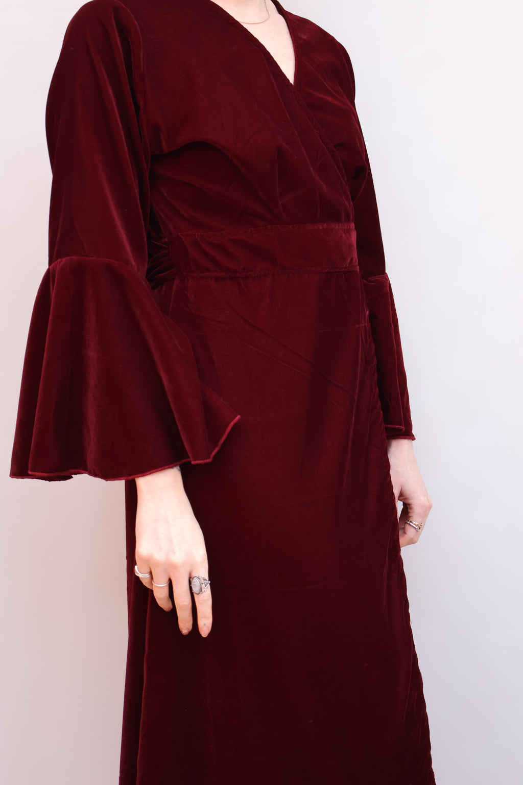 'Astrid' Velvet Wrap Dress