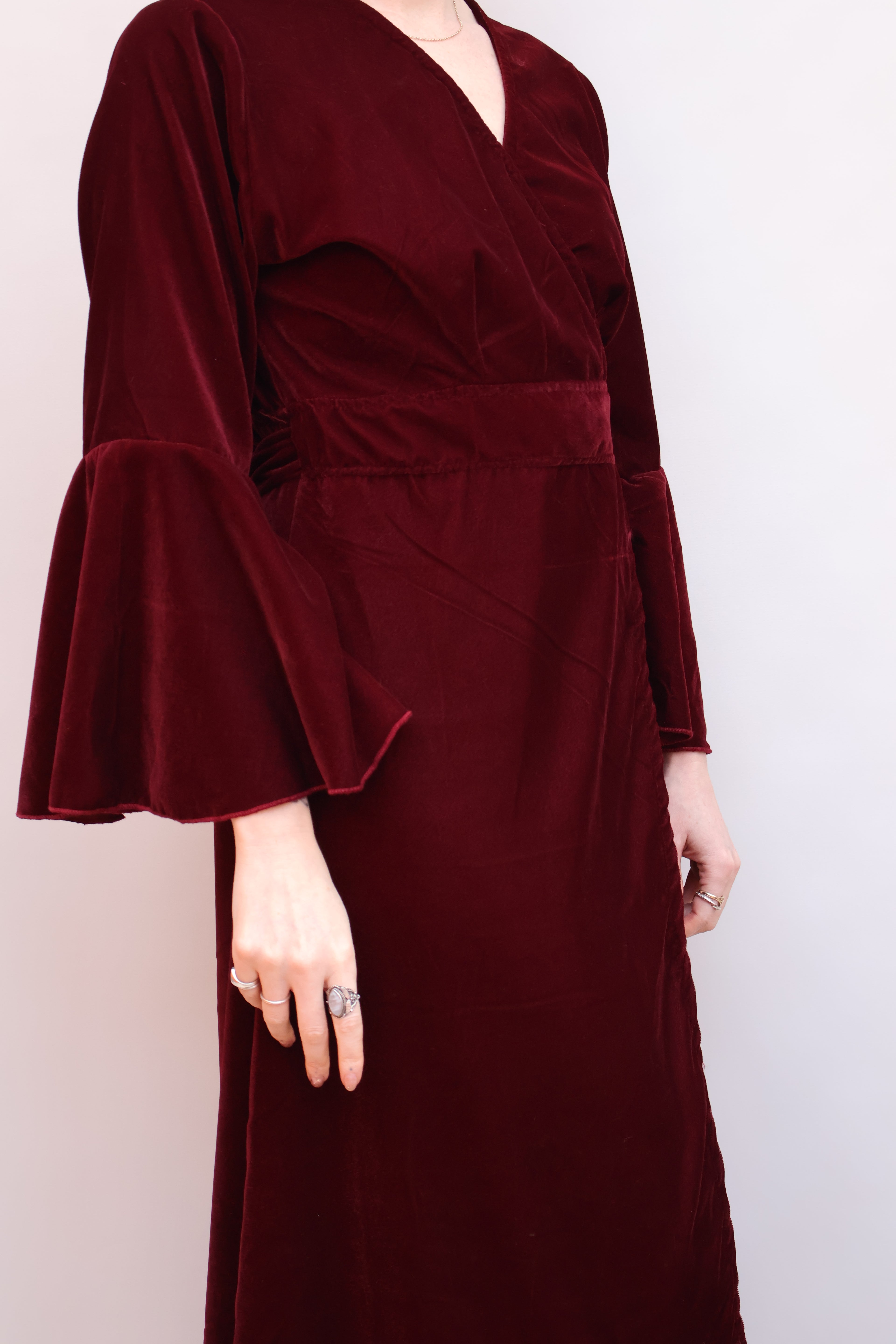 'Astrid' Velvet Wrap Dress
