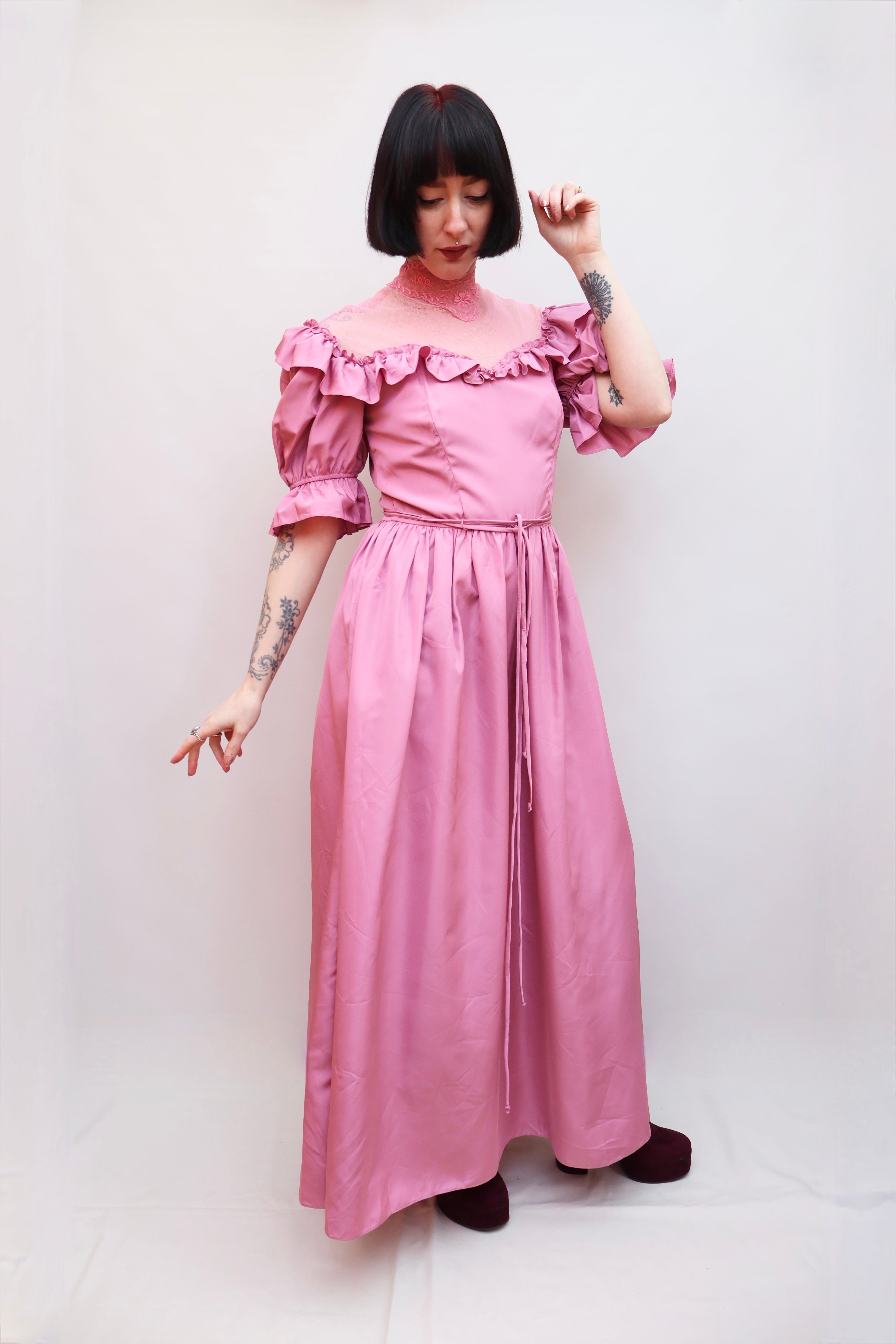 Vintage Pink Bubblegum 70s Dress