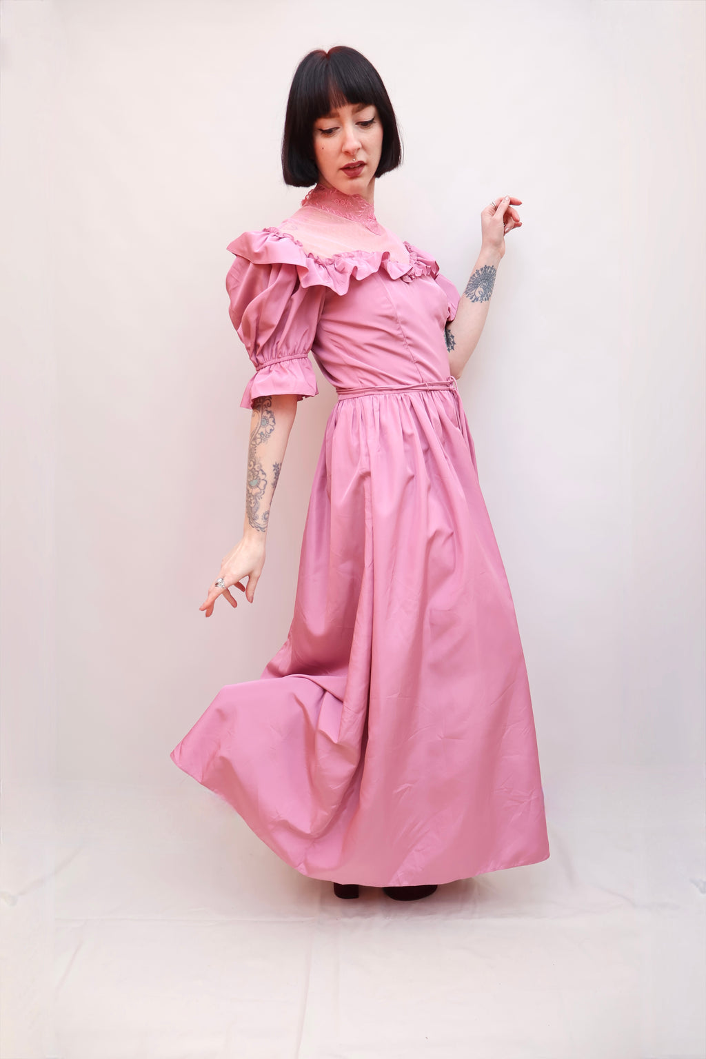 Vintage Pink Bubblegum 70s Dress – Velvet Papillon