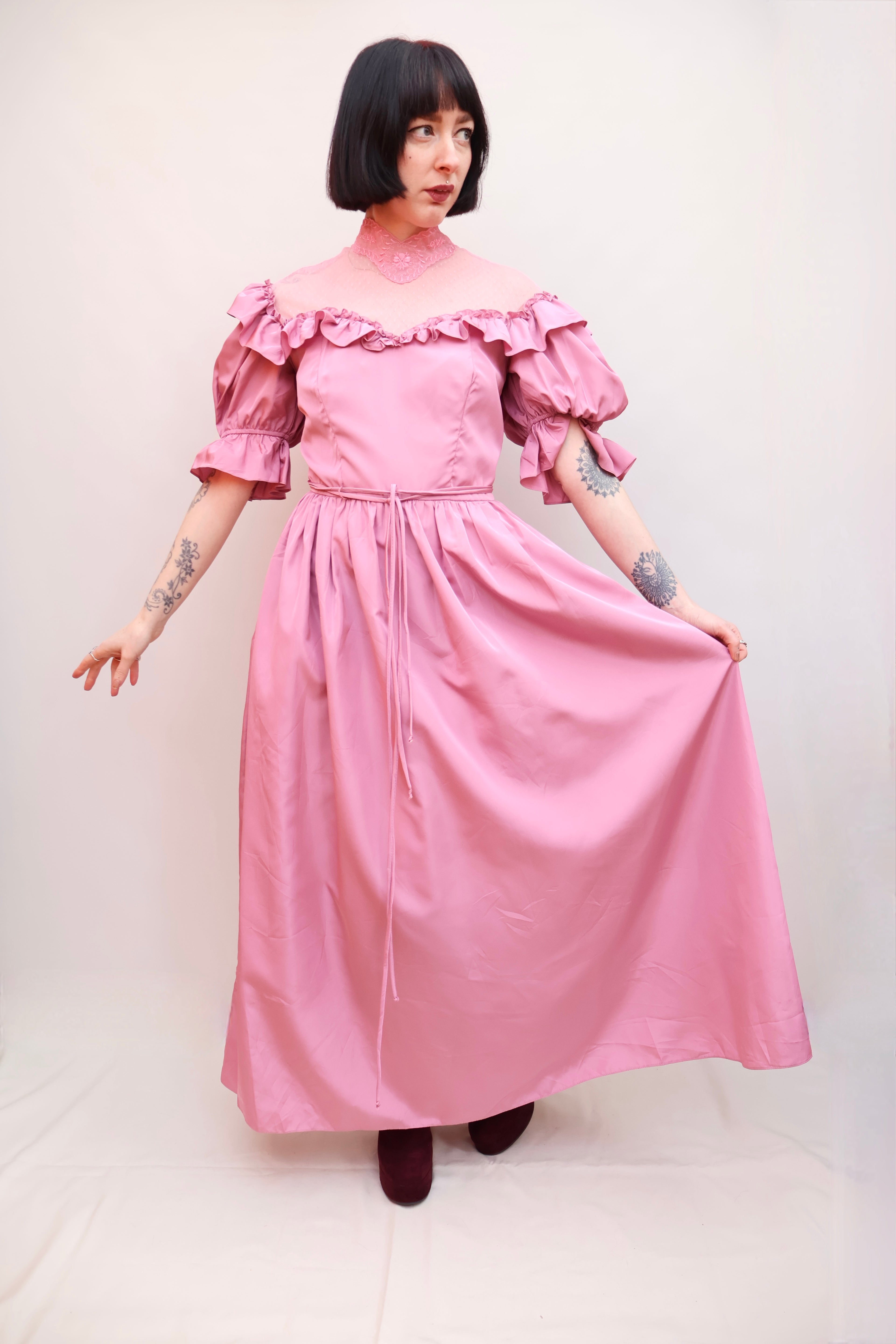 Vintage Pink Bubblegum 70s Dress