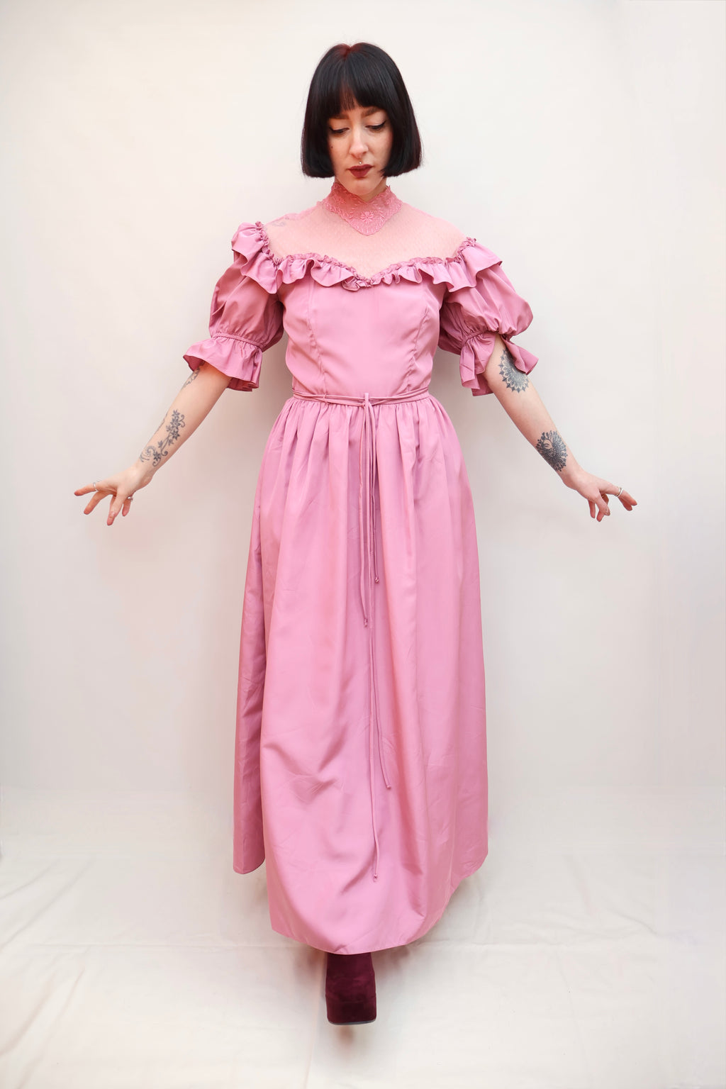 Vintage Pink Bubblegum 70s Dress