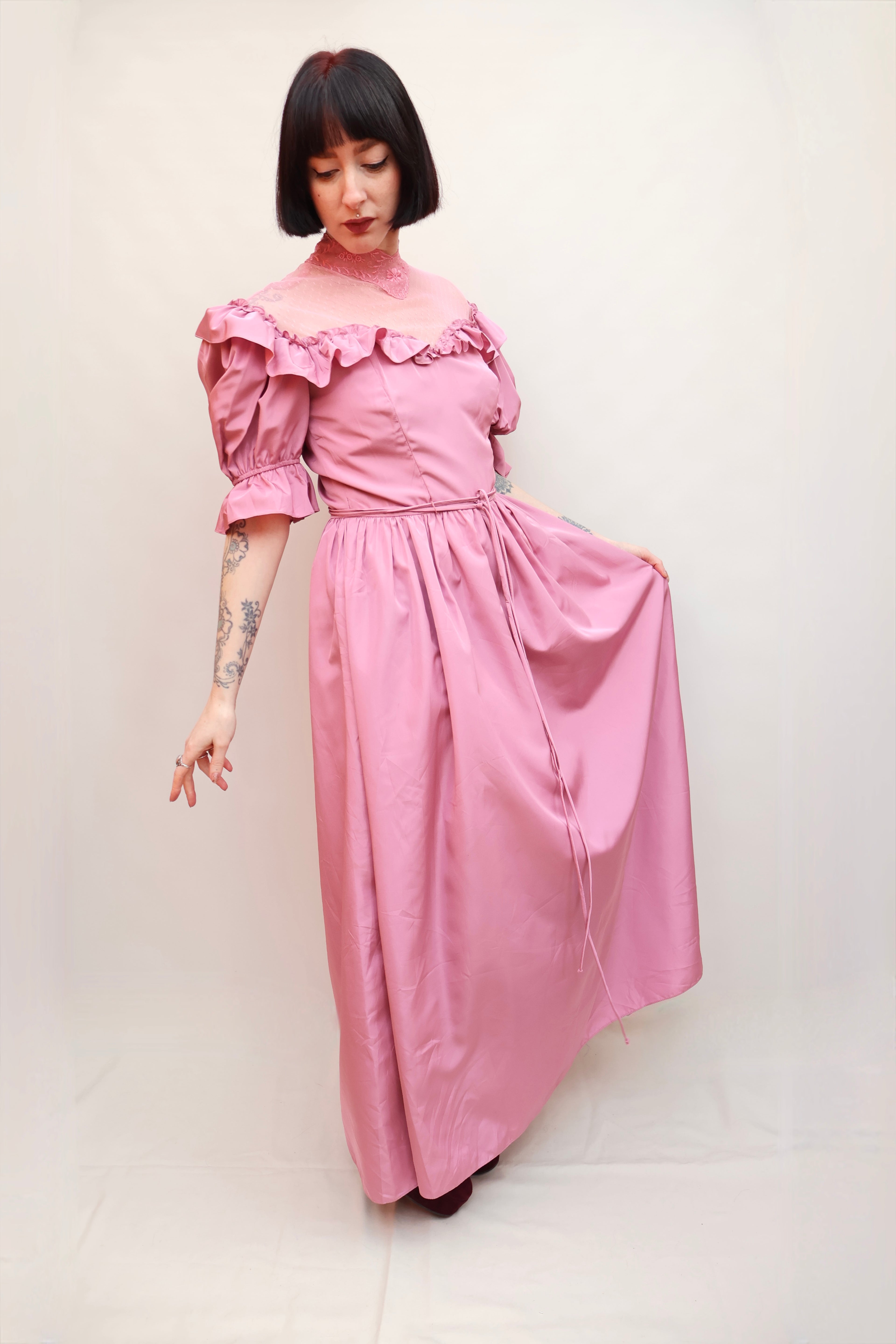 Vintage Pink Bubblegum 70s Dress – Velvet Papillon
