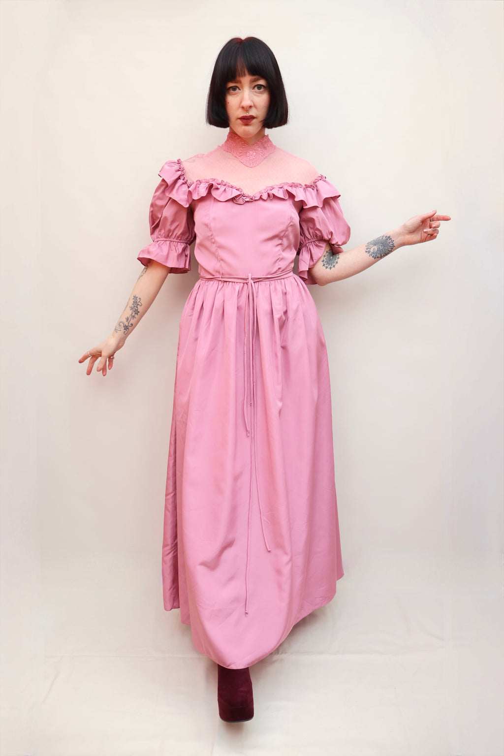 Vintage Pink Bubblegum 70s Dress