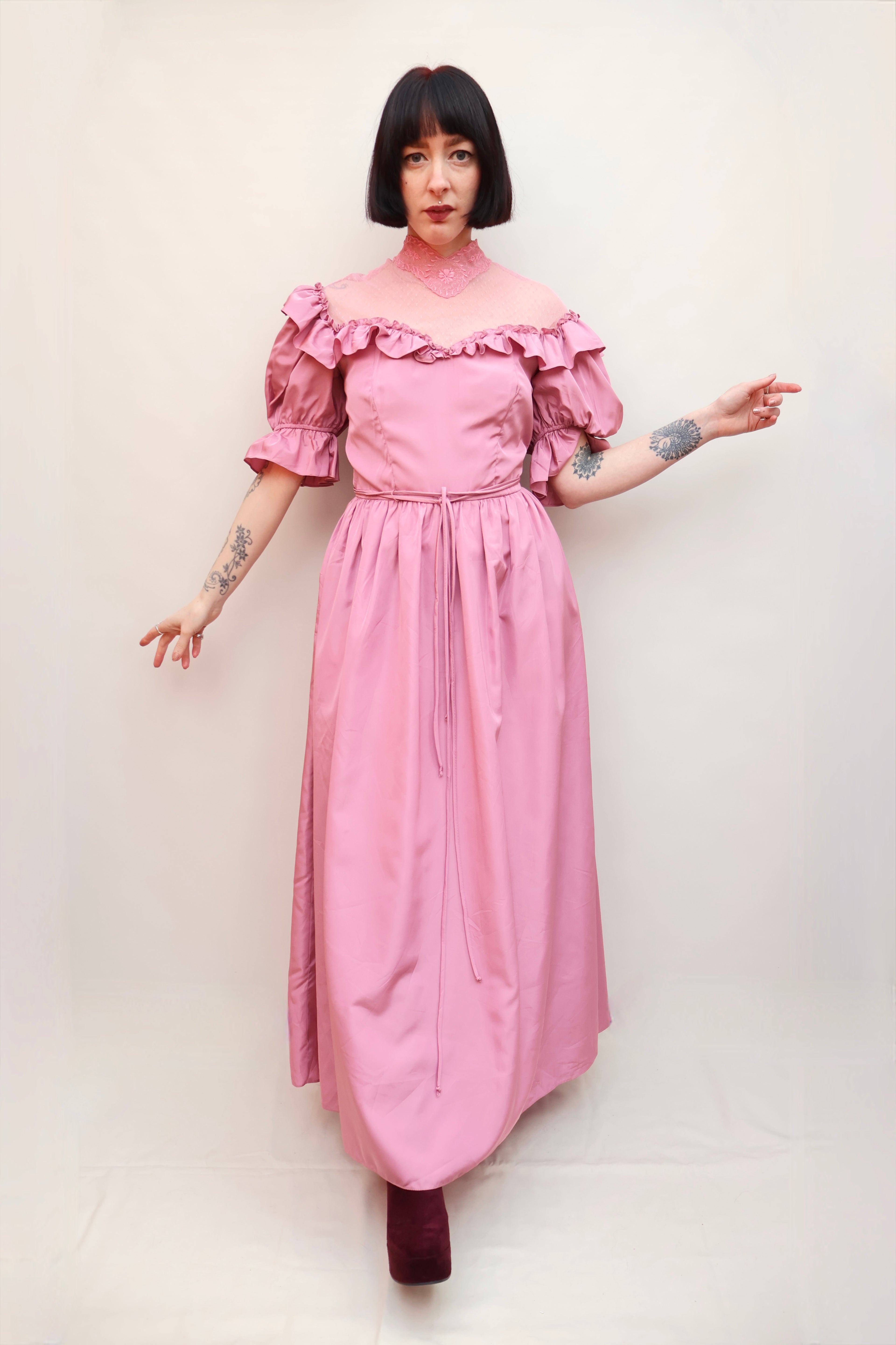 Vintage Pink Bubblegum 70s Dress