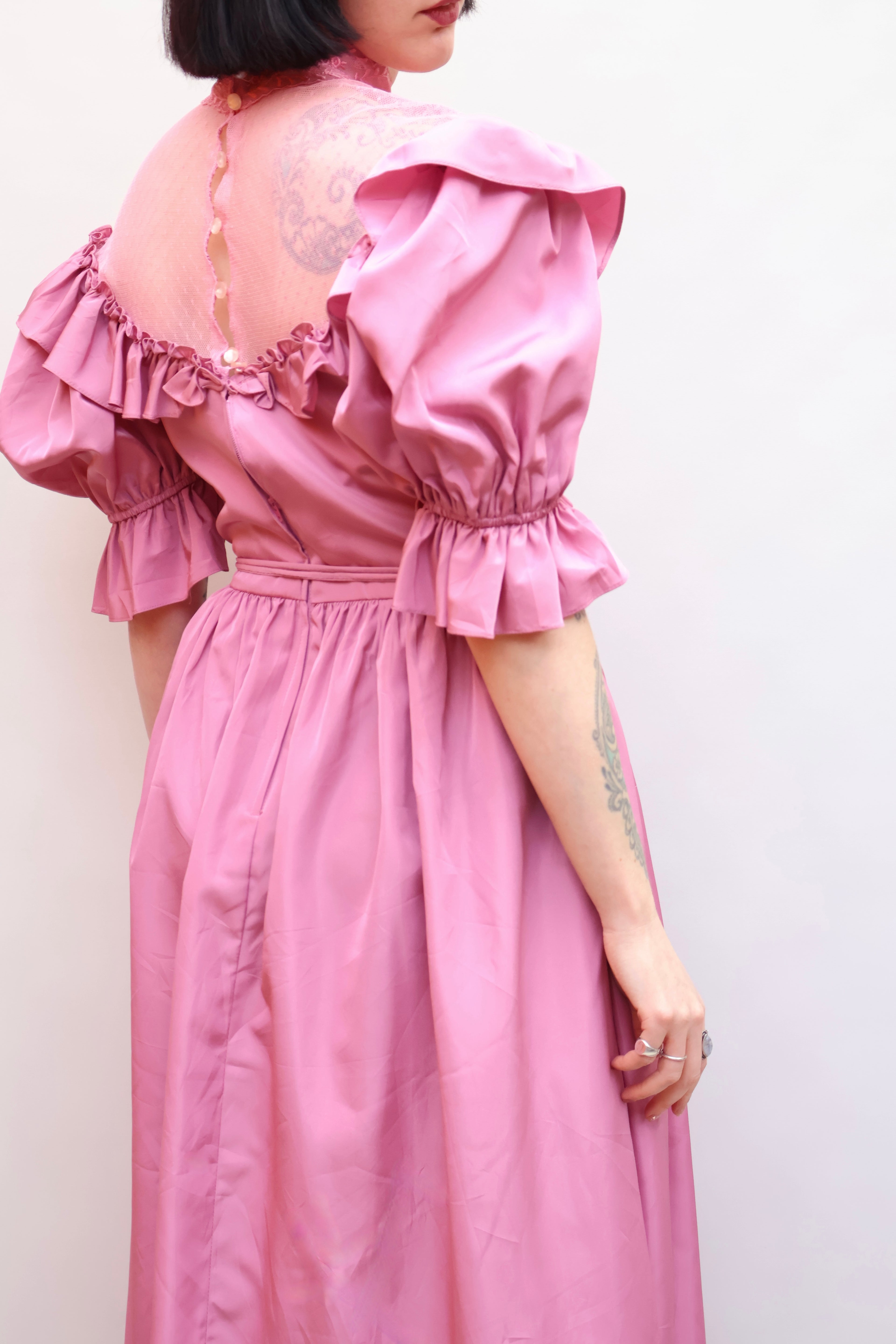 Vintage Pink Bubblegum 70s Dress