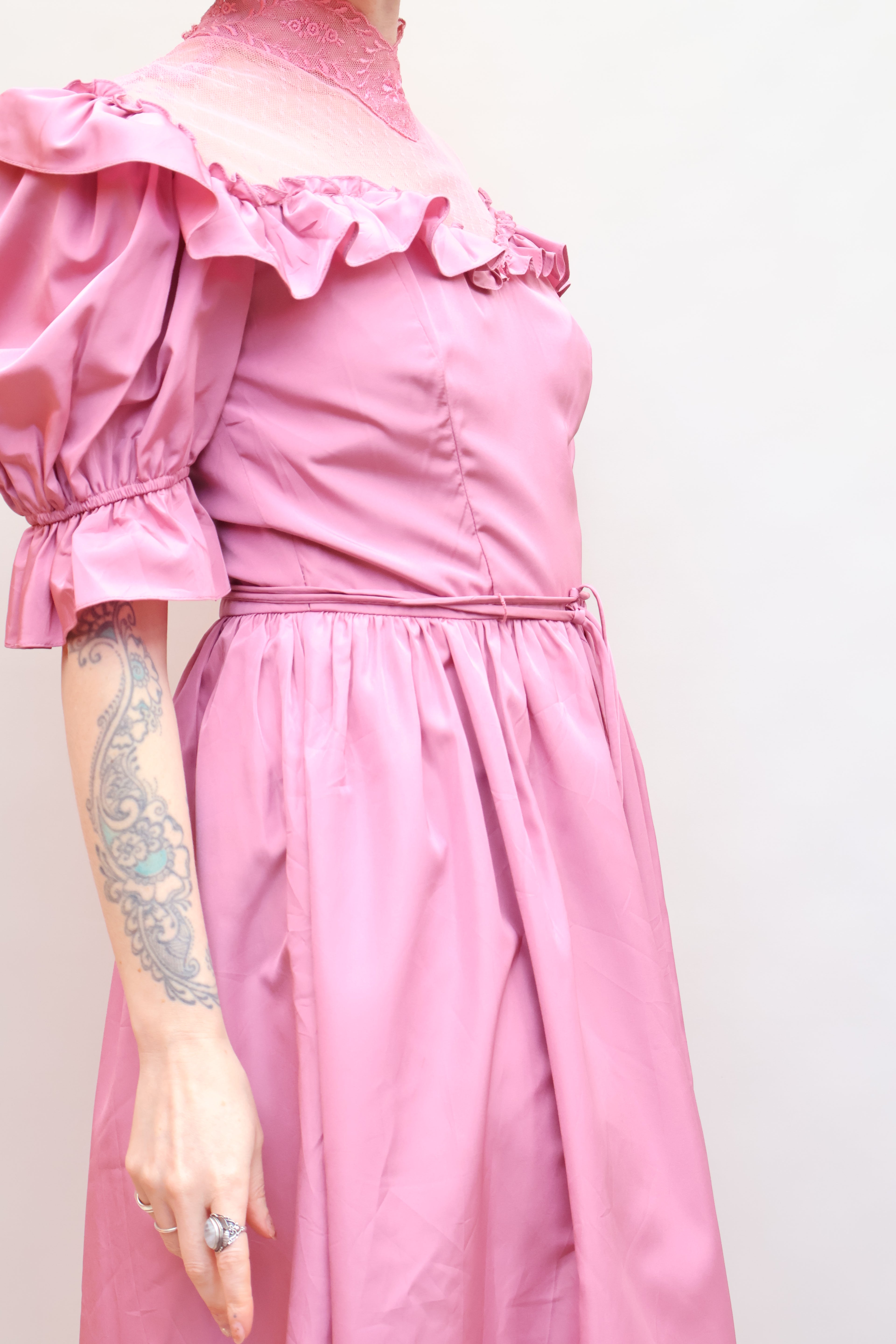 Vintage Pink Bubblegum 70s Dress