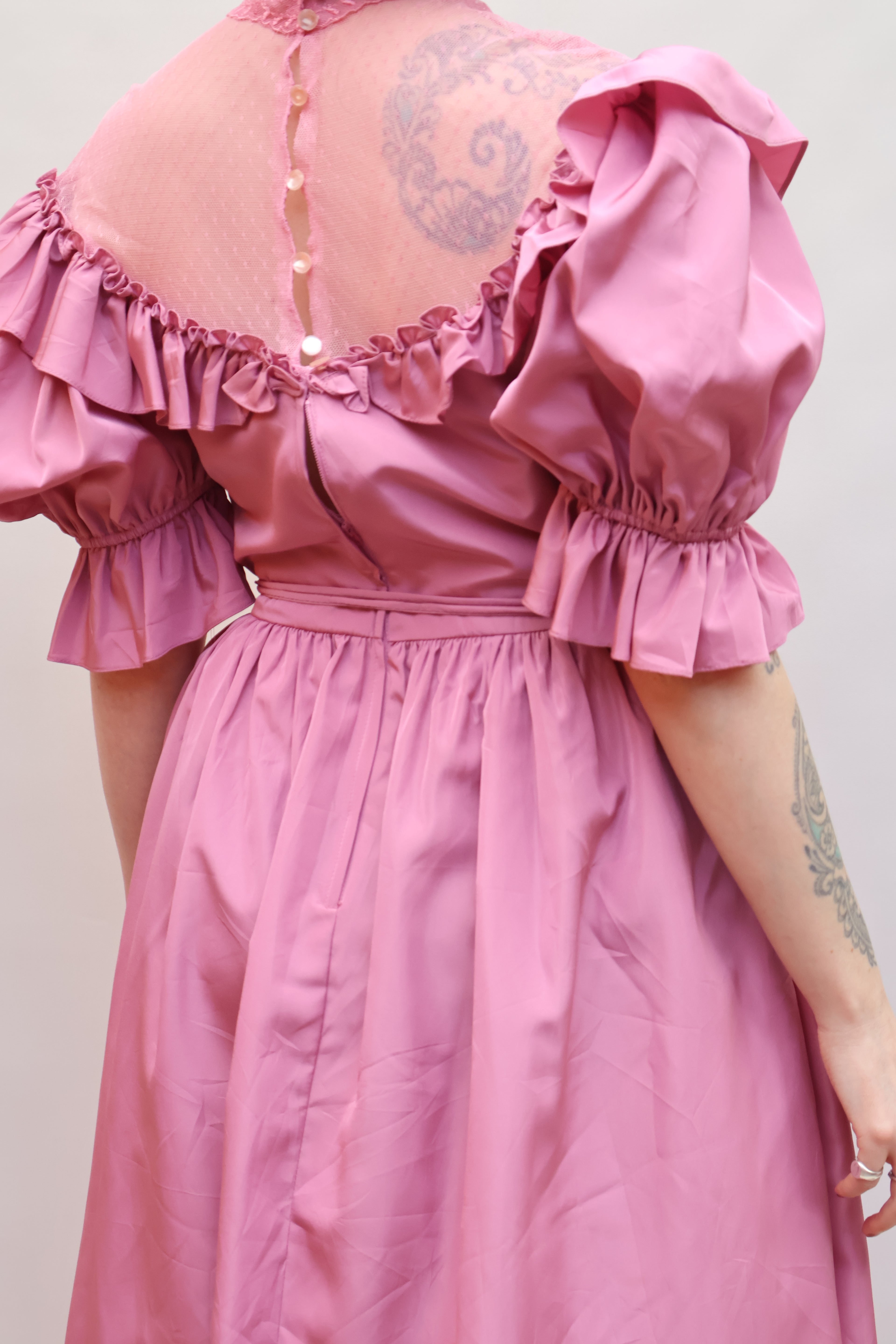 Vintage Pink Bubblegum 70s Dress
