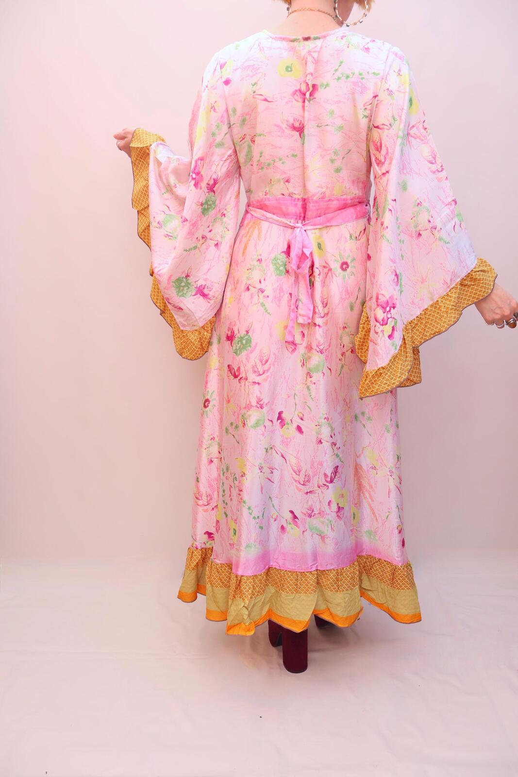 Upcycled Sari Wrap Dress