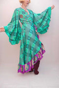 Upcycled Sari Wrap Dress