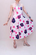 Vintage 80s Boned Cotton Dress