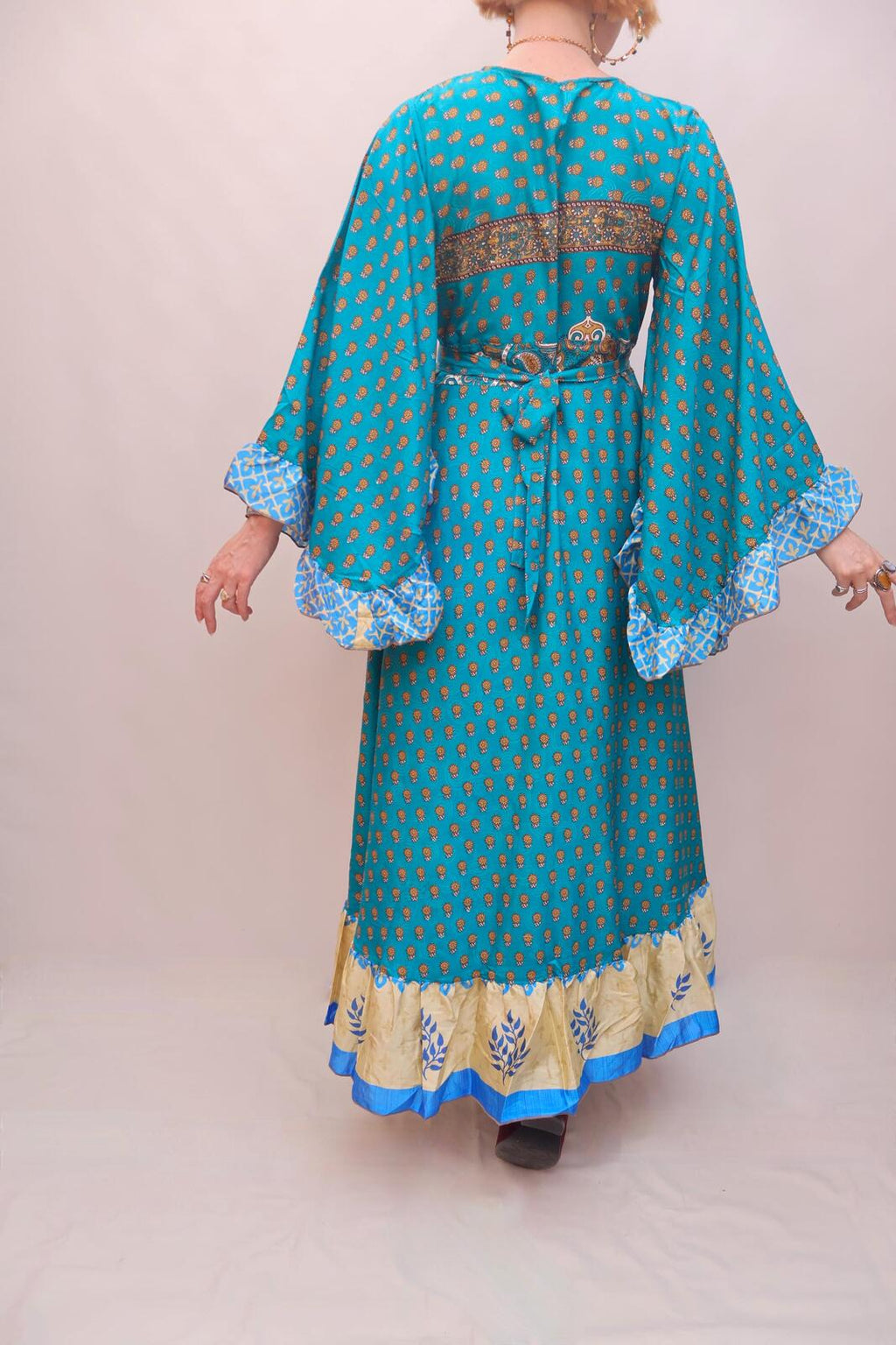 Upcycled Sari Wrap Dress