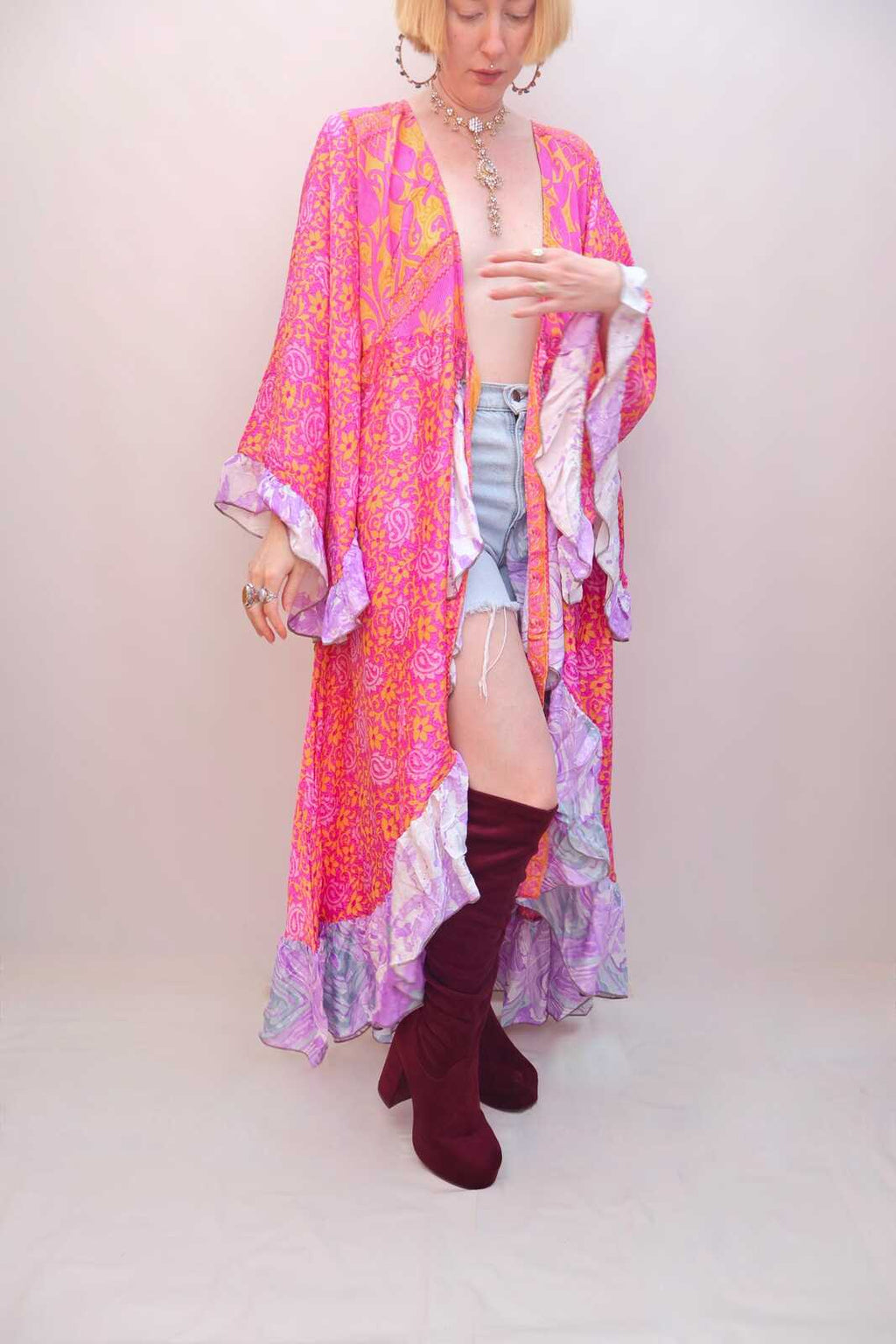 Upcycled Sari Wrap Dress