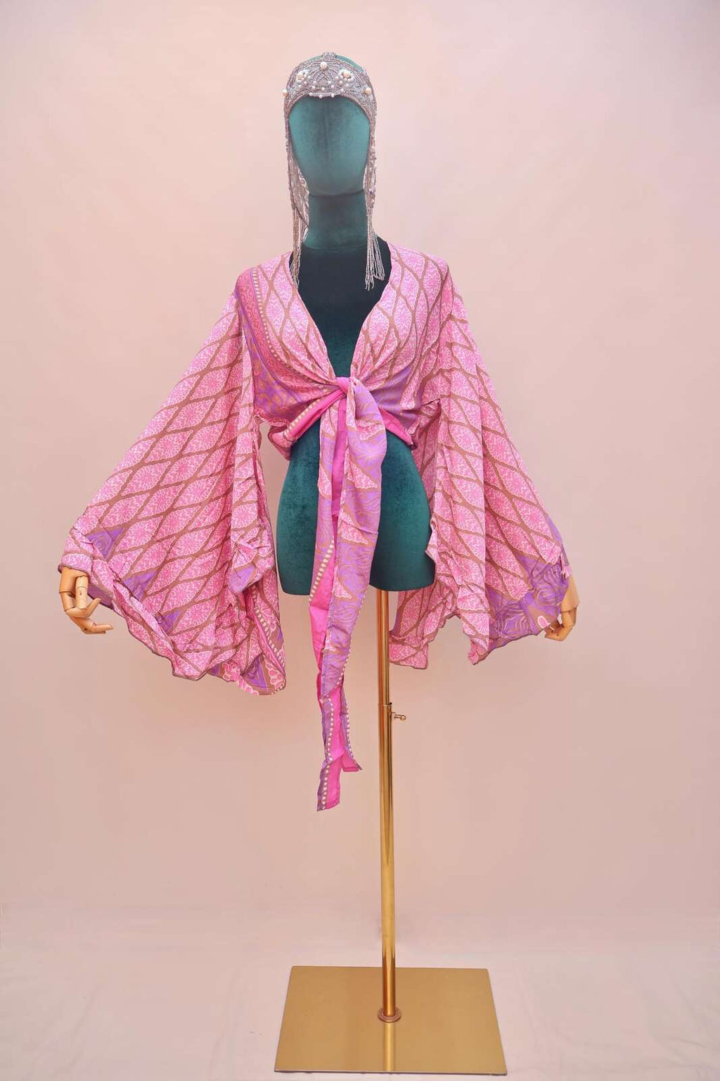 Upcycled Sari Silk Blouse