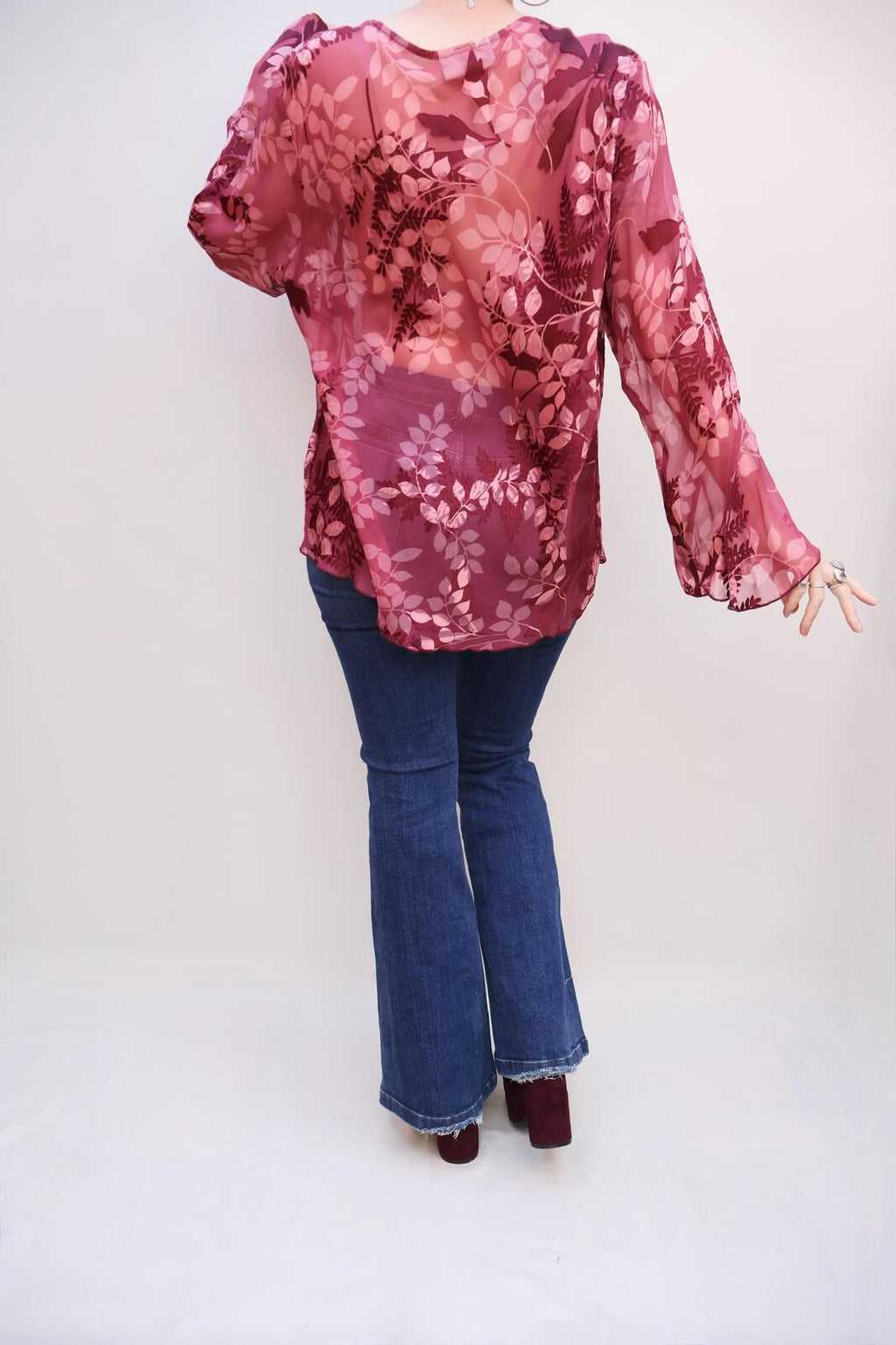 Vintage Devore Silk Blouse