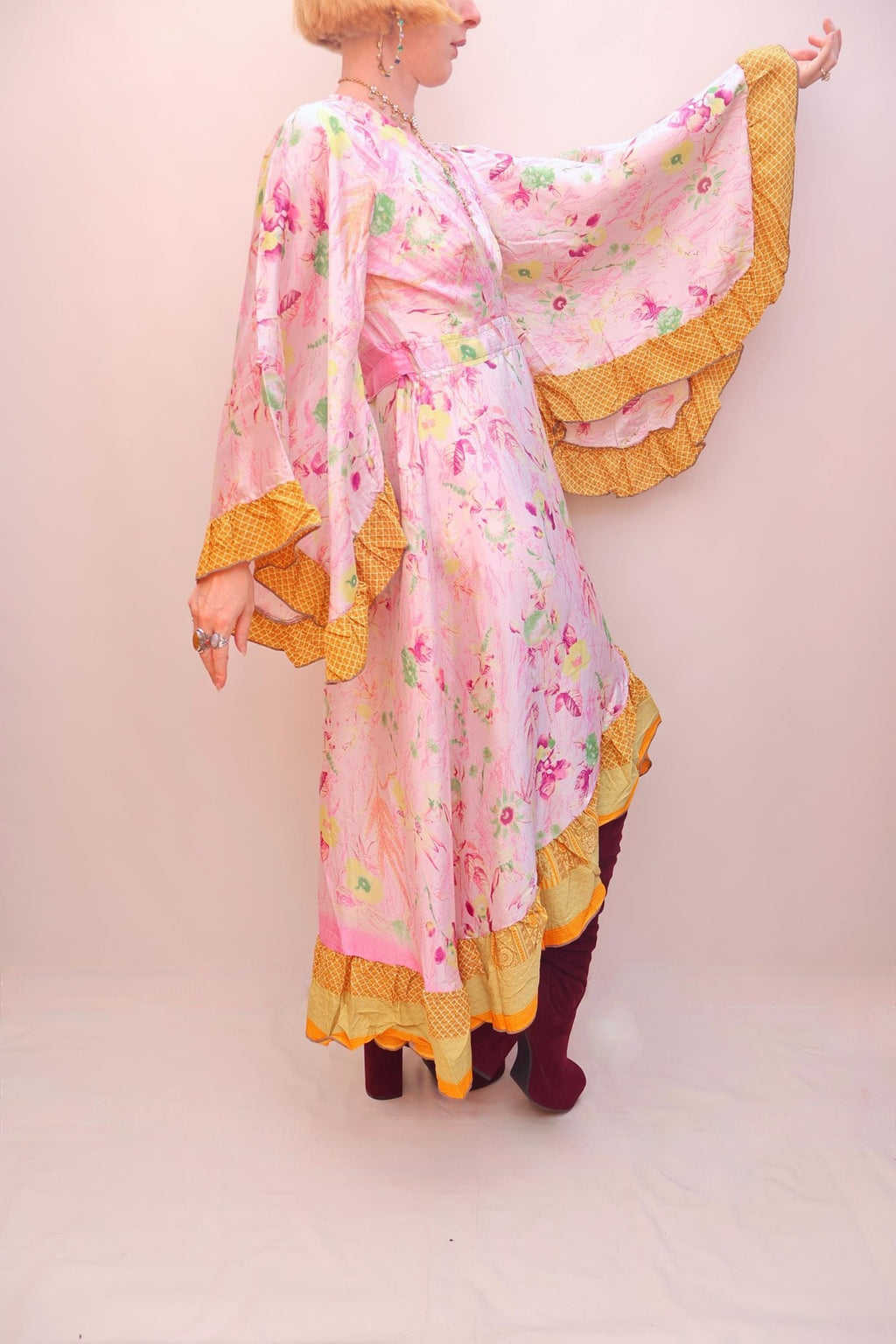 Upcycled Sari Wrap Dress