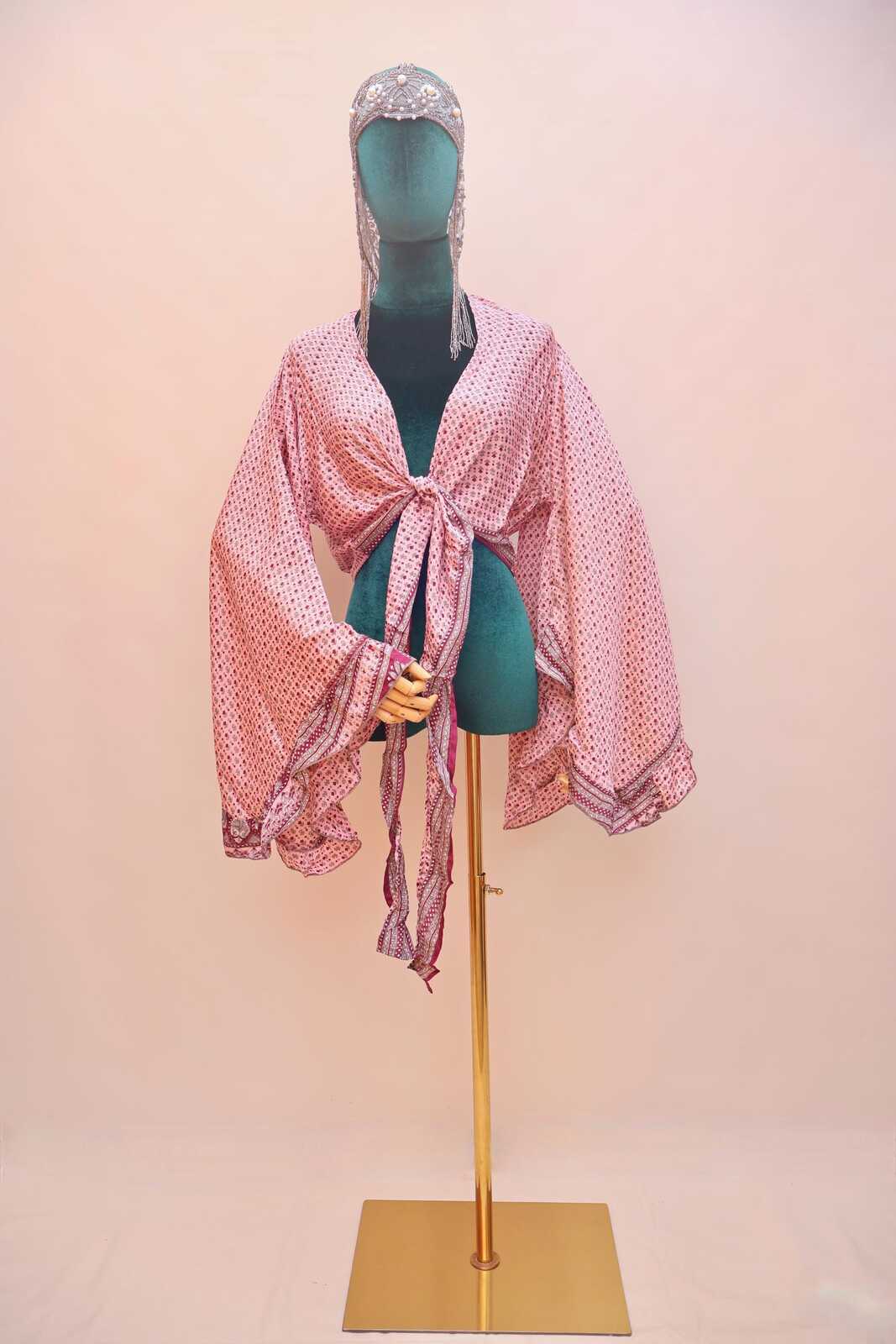 Upcycled Sari Silk Blouse
