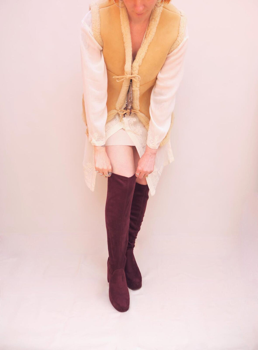 Vintage Sheepskin Gilet Jacket