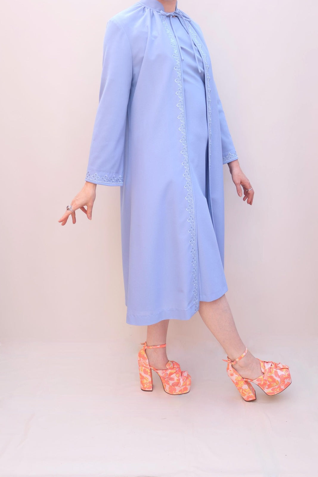 Vintage 60s Lavender Wedding Dress Set