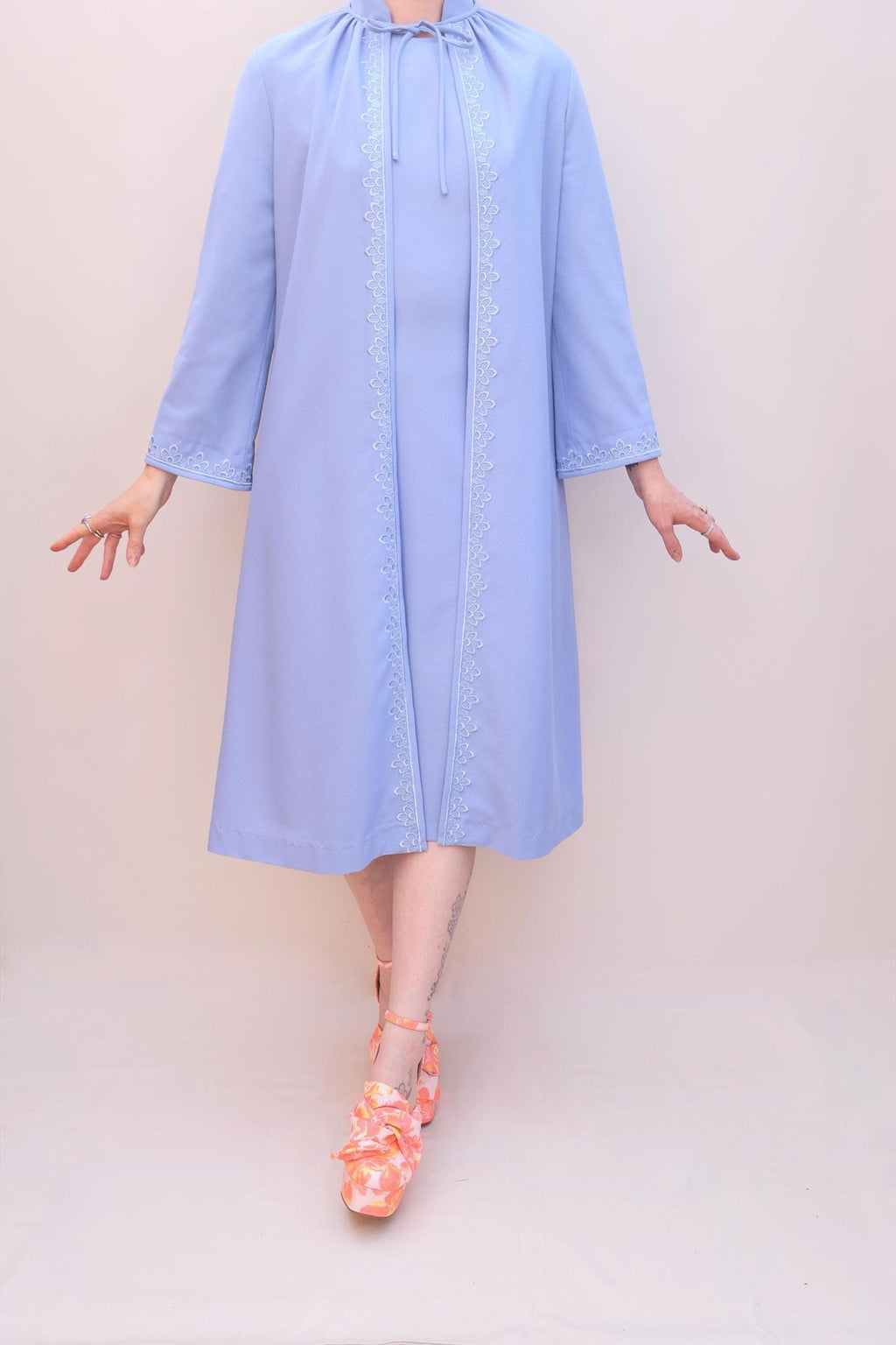 Vintage 60s Lavender Wedding Dress Set