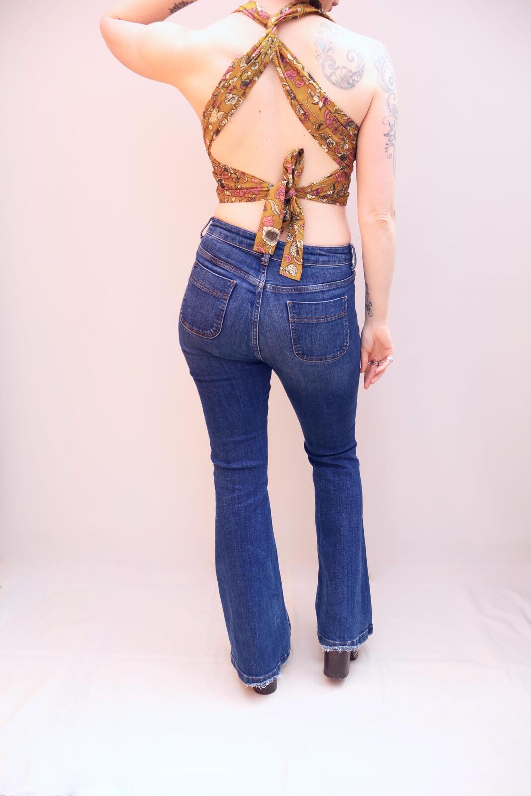 Block Printed Cotton Multiway Crop Top