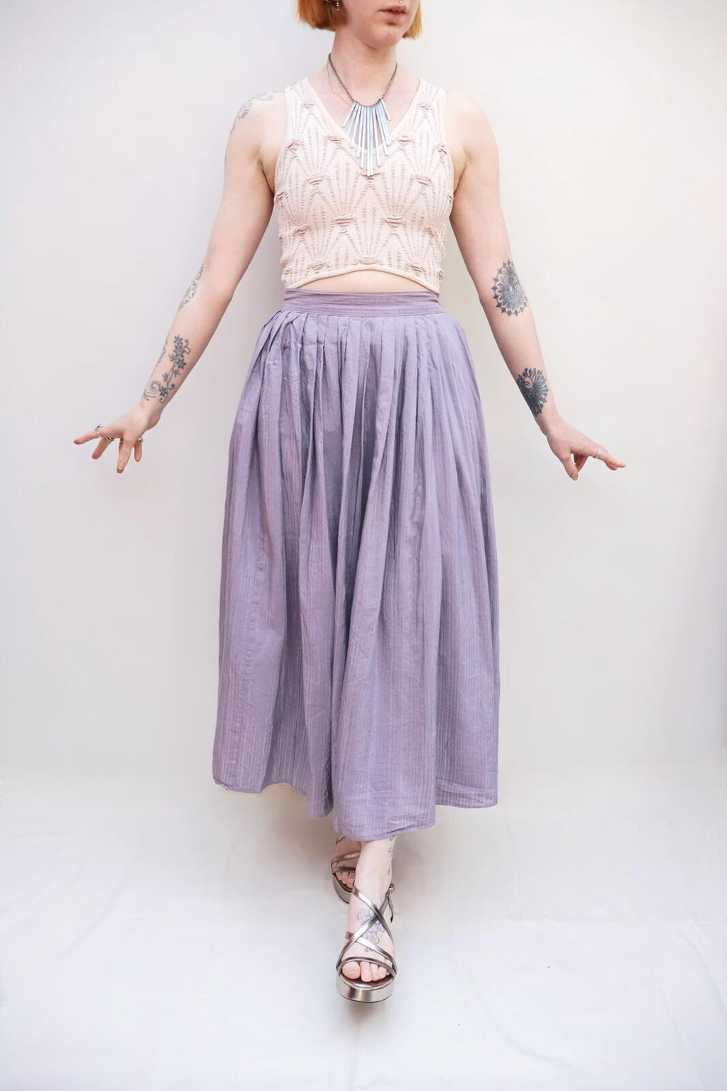 Vintage Lilac Shimmery Skirt