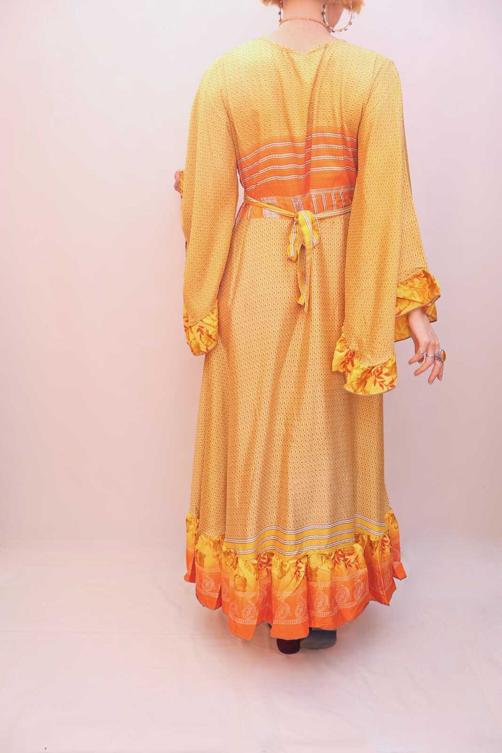 Upcycled Sari Wrap Dress