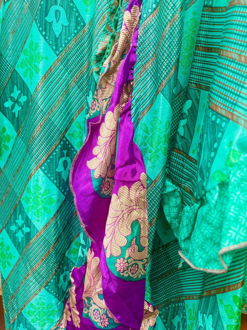 Upcycled Sari Wrap Dress