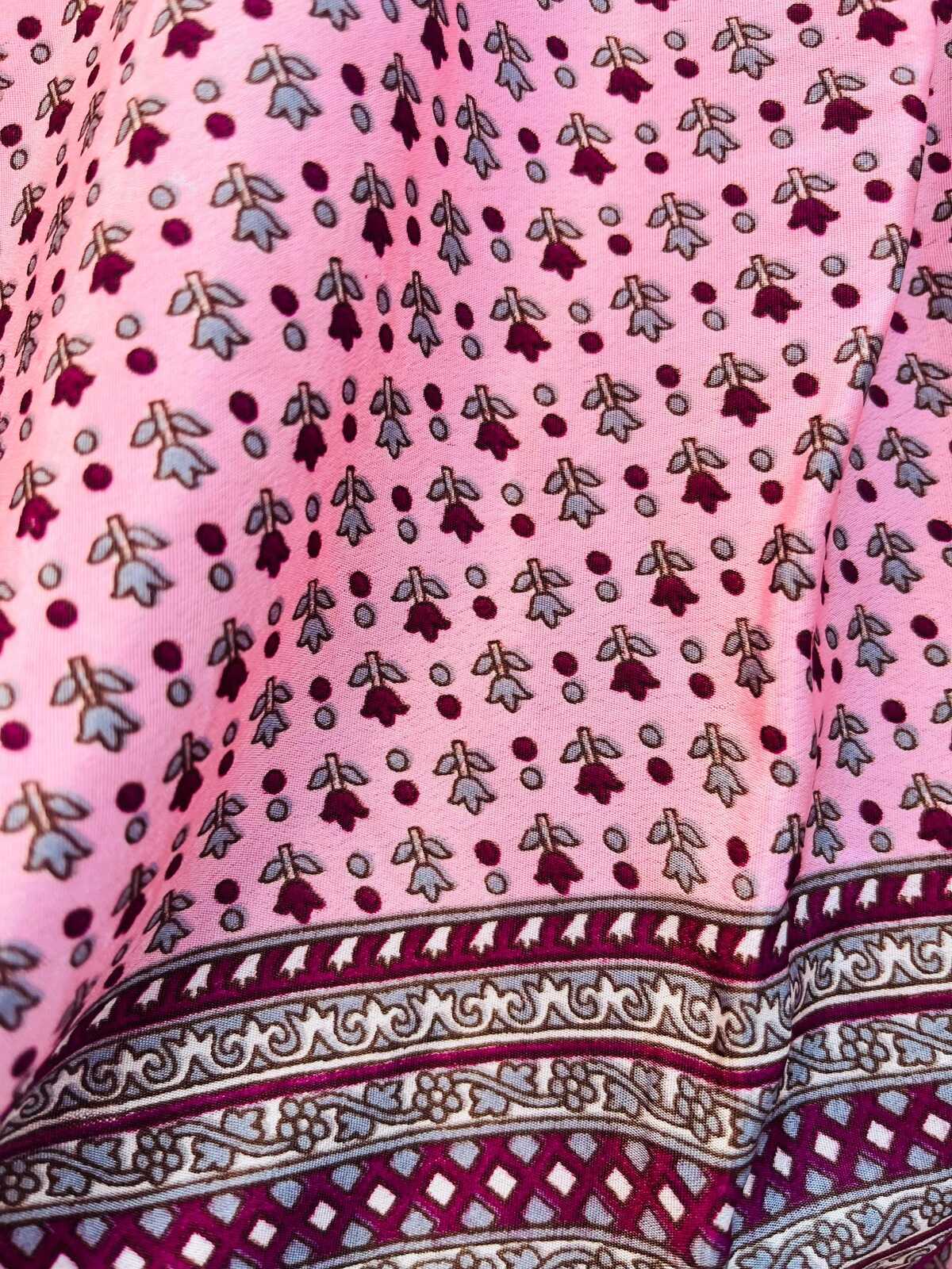 Upcycled Sari Silk Blouse
