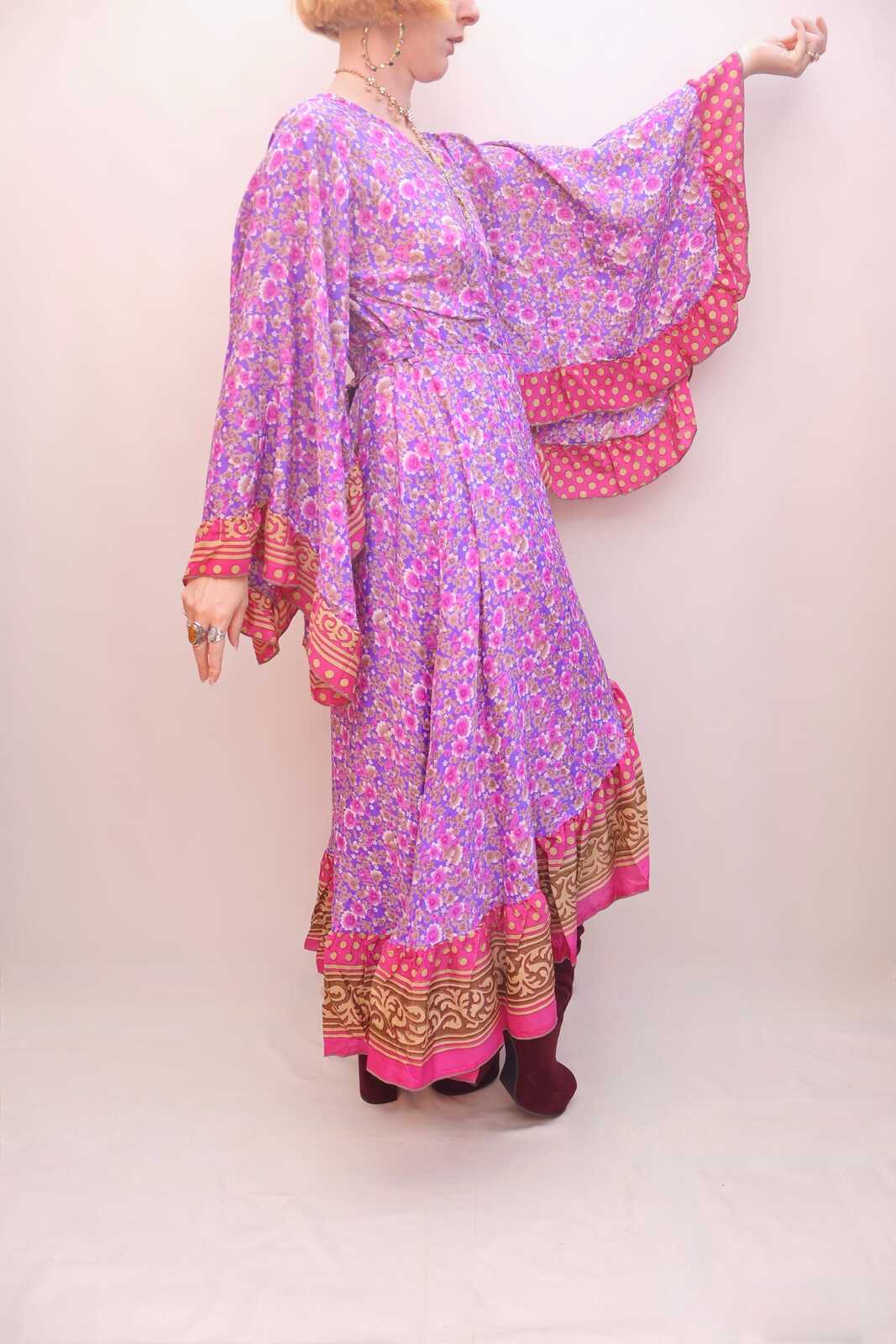 Upcycled Sari Wrap Dress