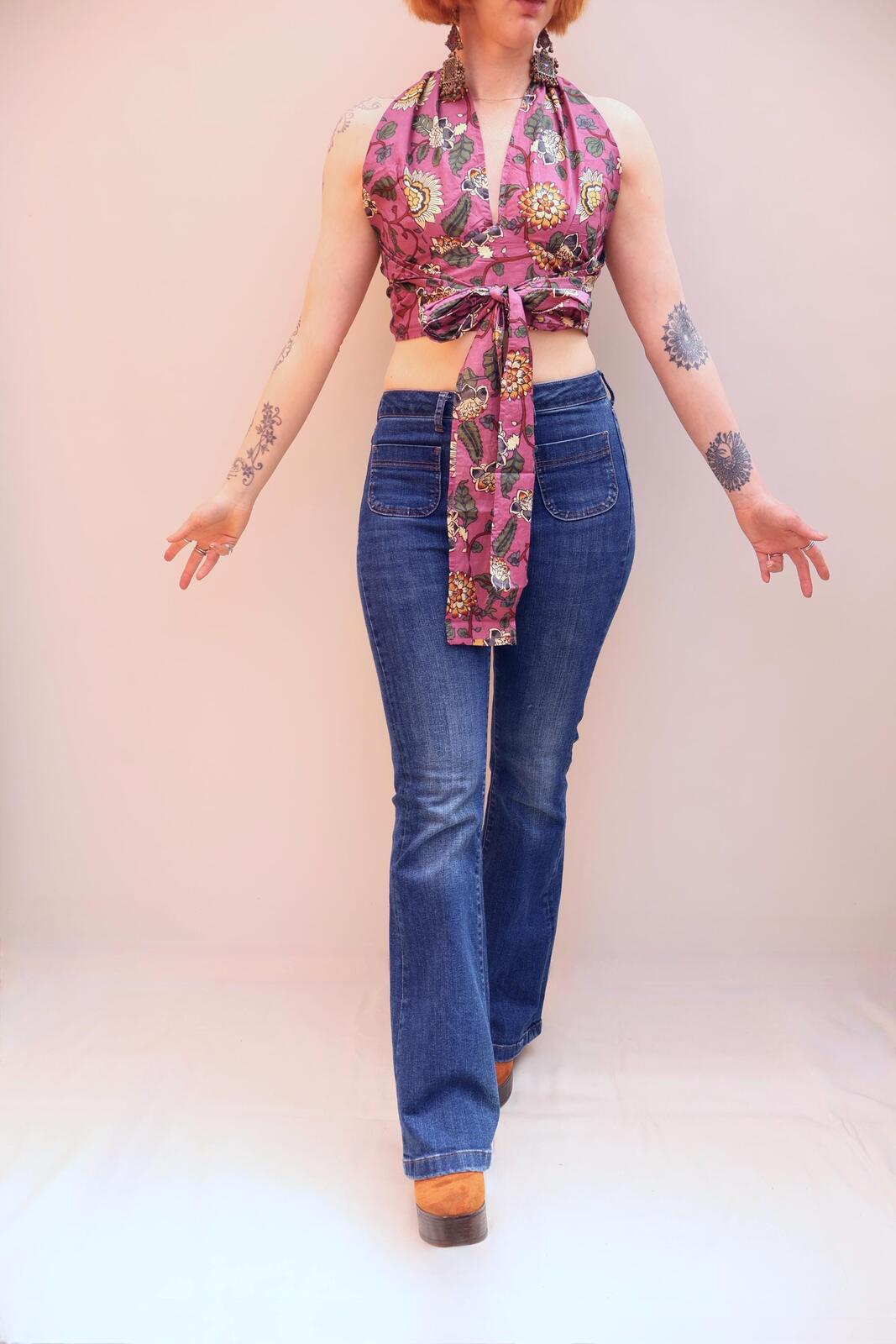 Block printed Cotton Multiway Top