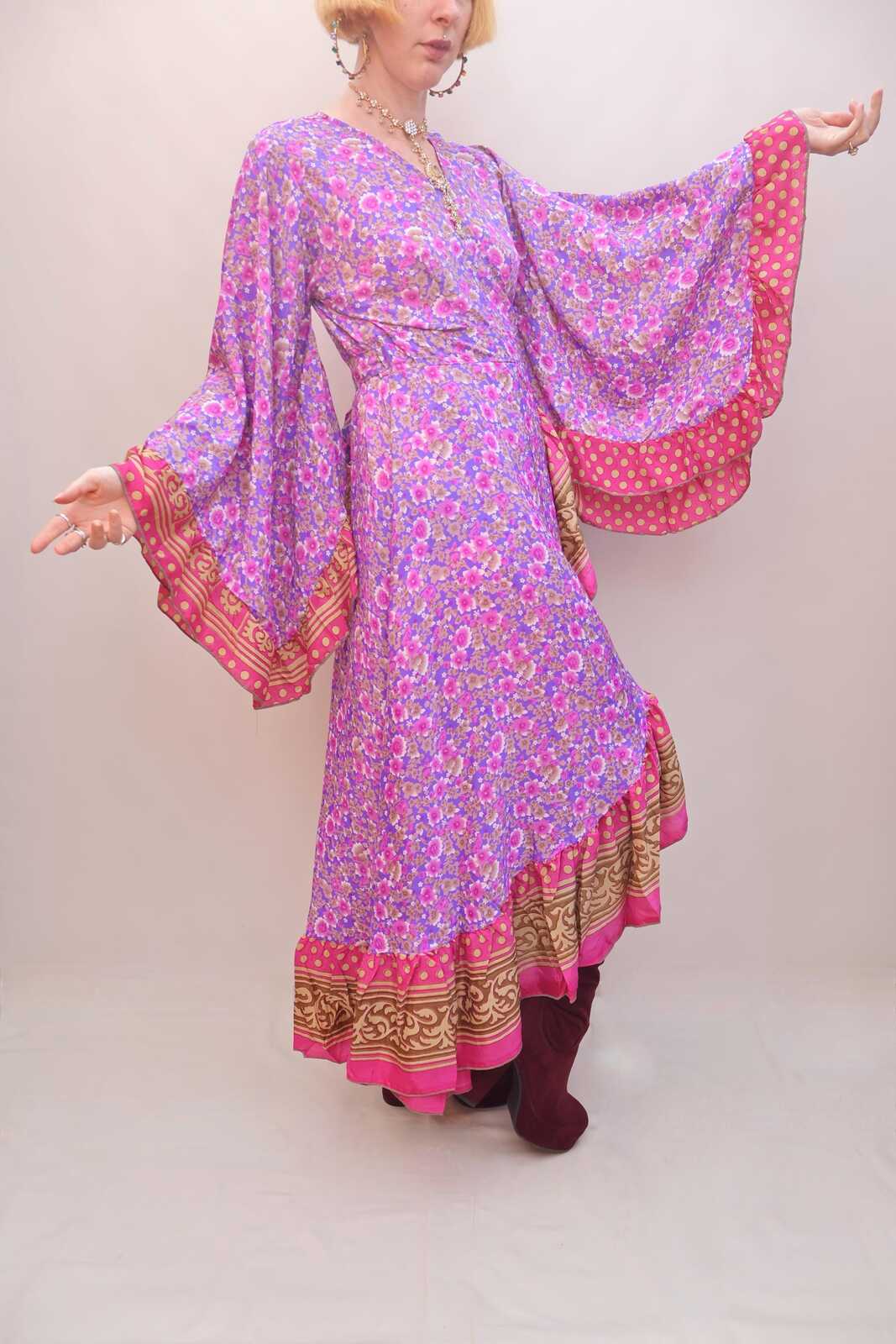 Upcycled Sari Wrap Dress