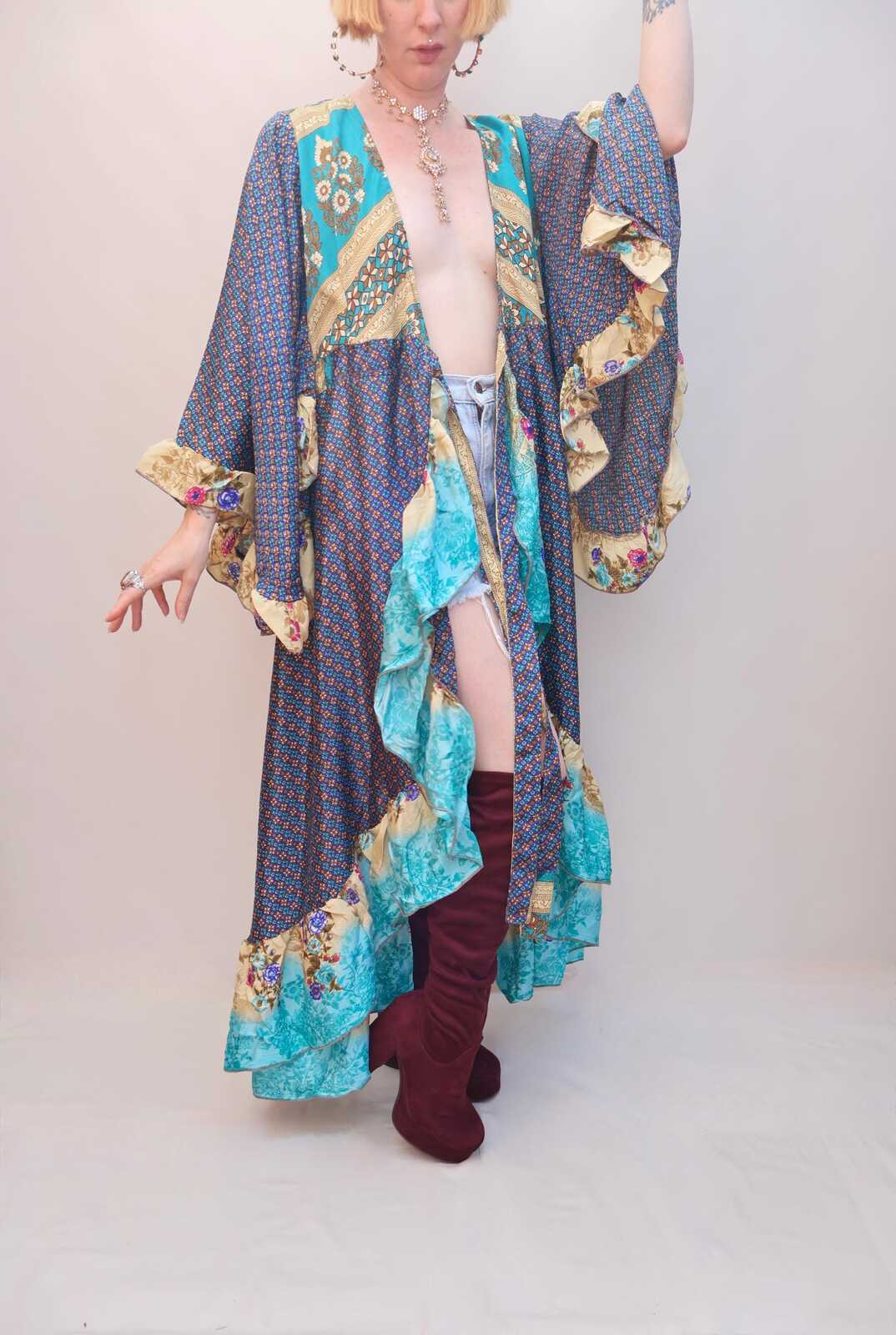 Upcycled Sari Wrap Dress