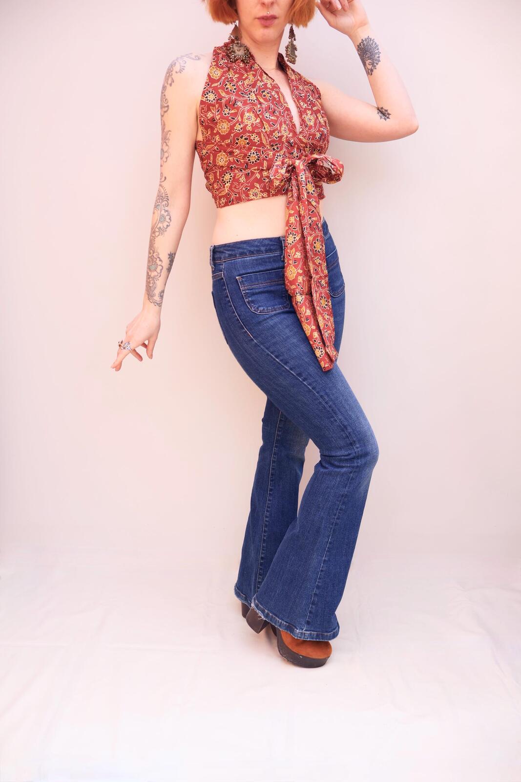 Block Printed Cotton Multiway Top