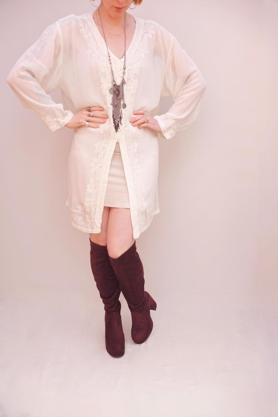 Vintage Embroidered Long Blouse