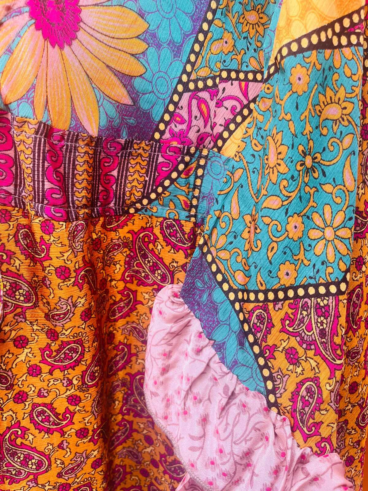 Upcycled Sari Wrap Dress
