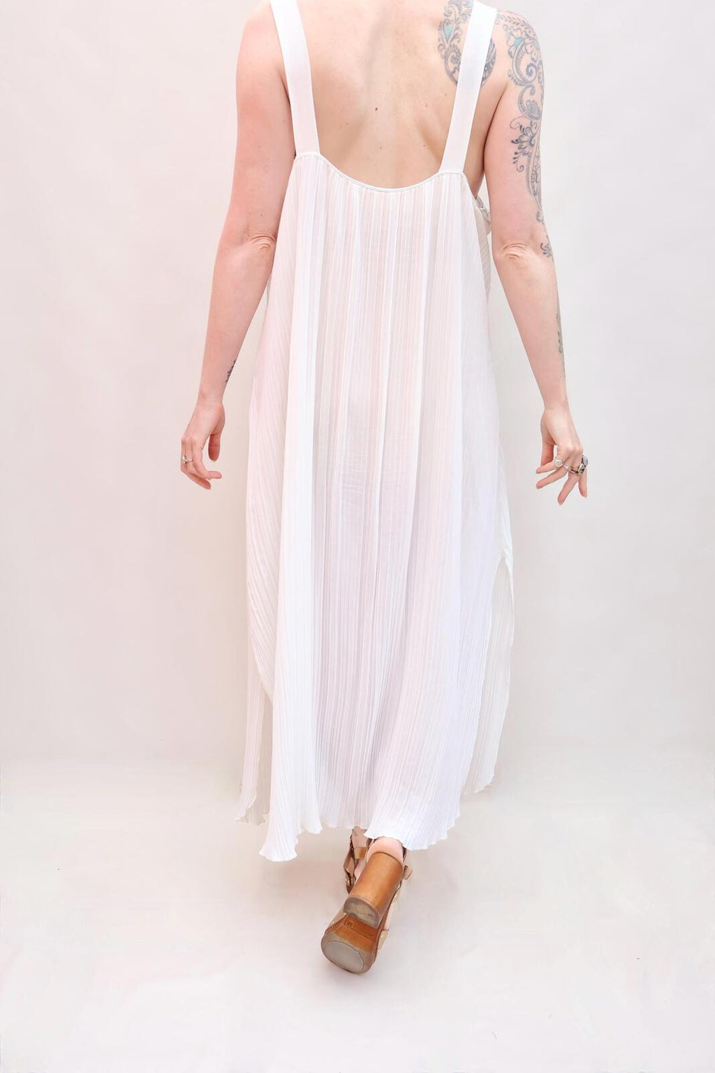 Vintage Pleat Slip Dress