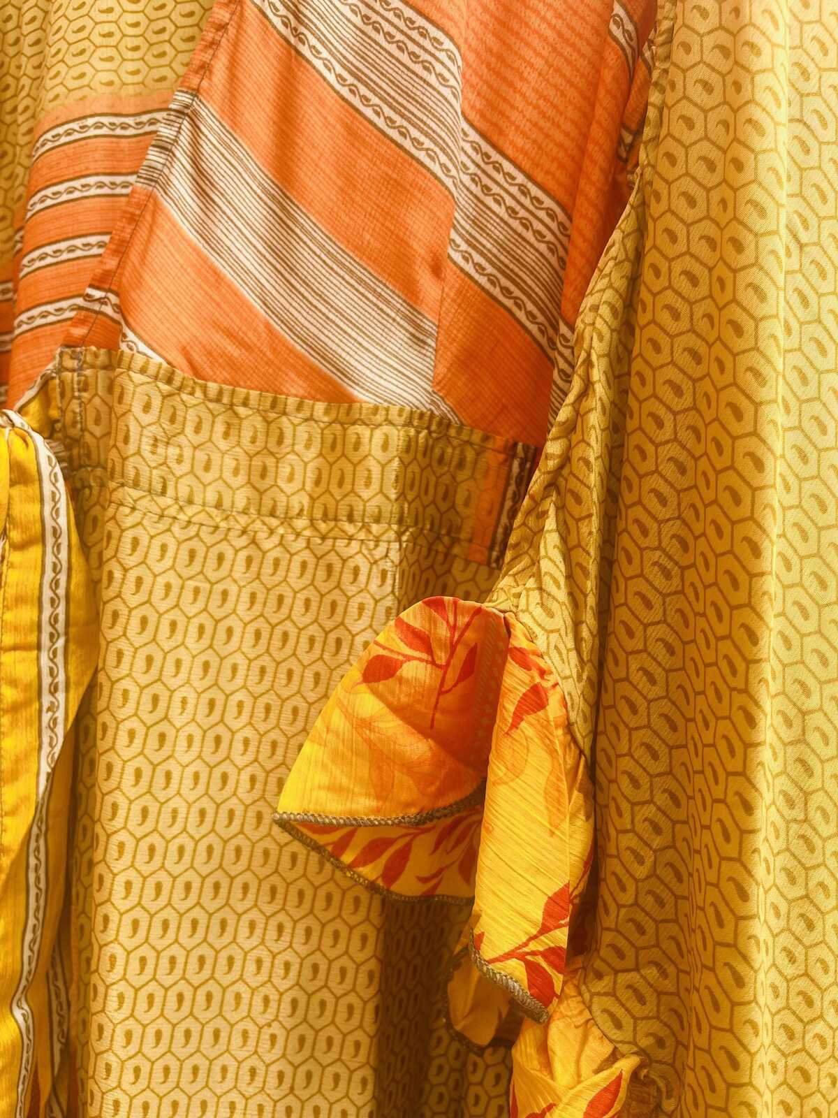 Upcycled Sari Wrap Dress