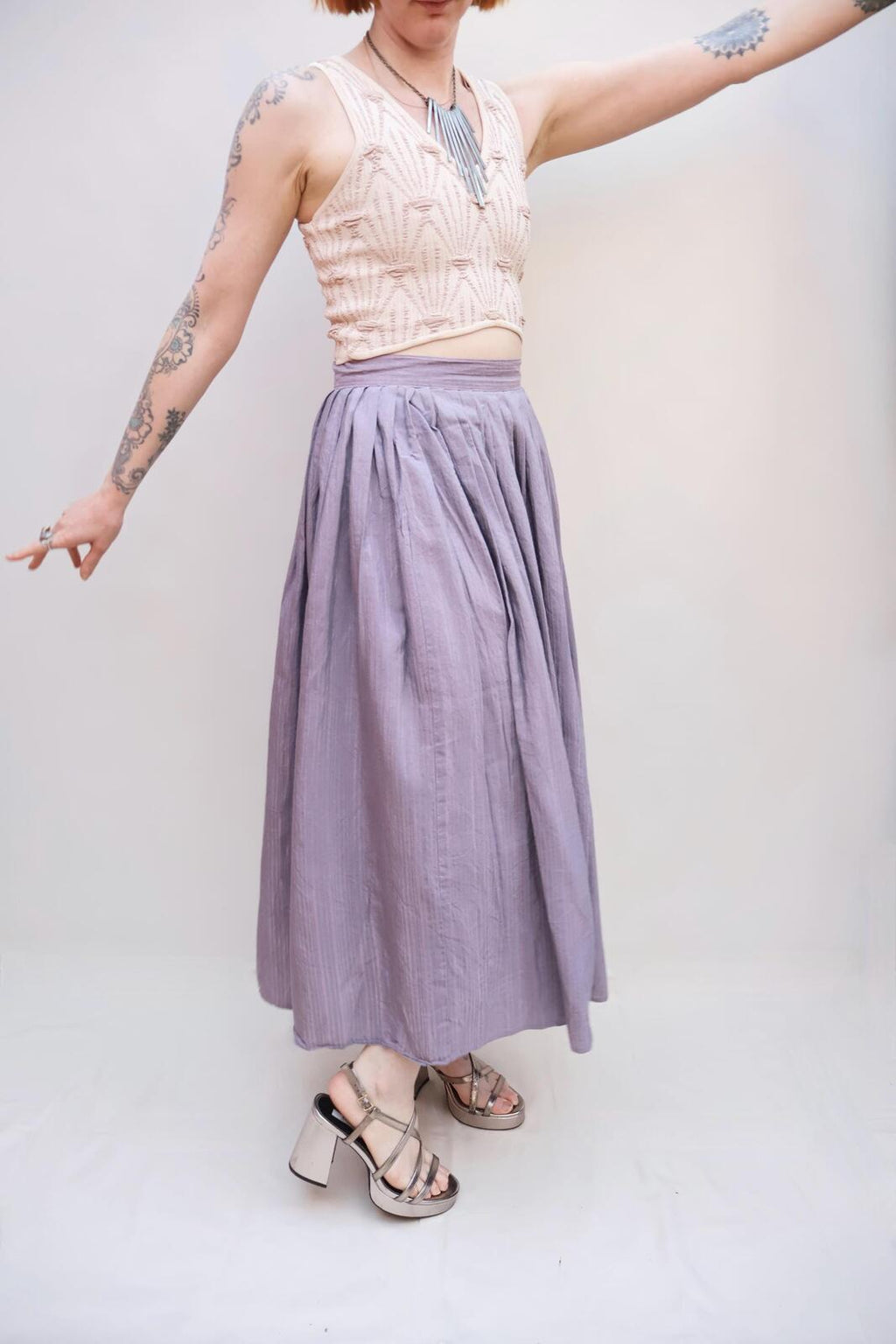 Vintage Lilac Shimmery Skirt