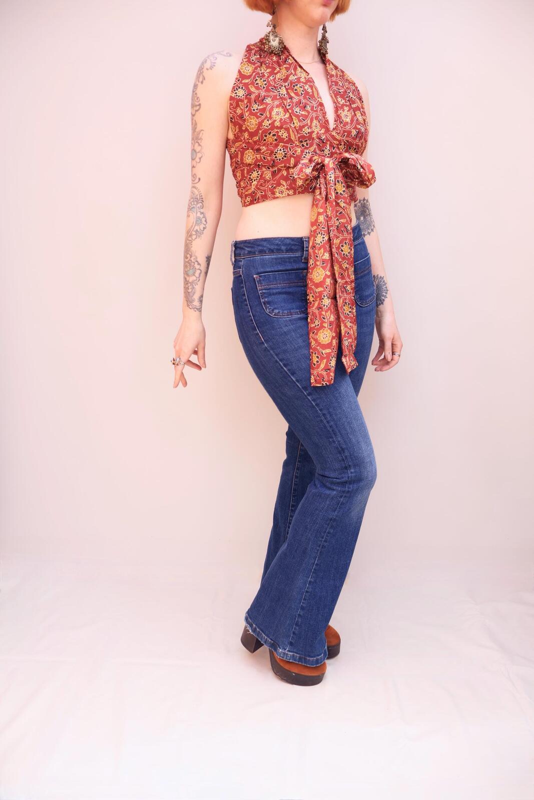 Block Printed Cotton Multiway Top
