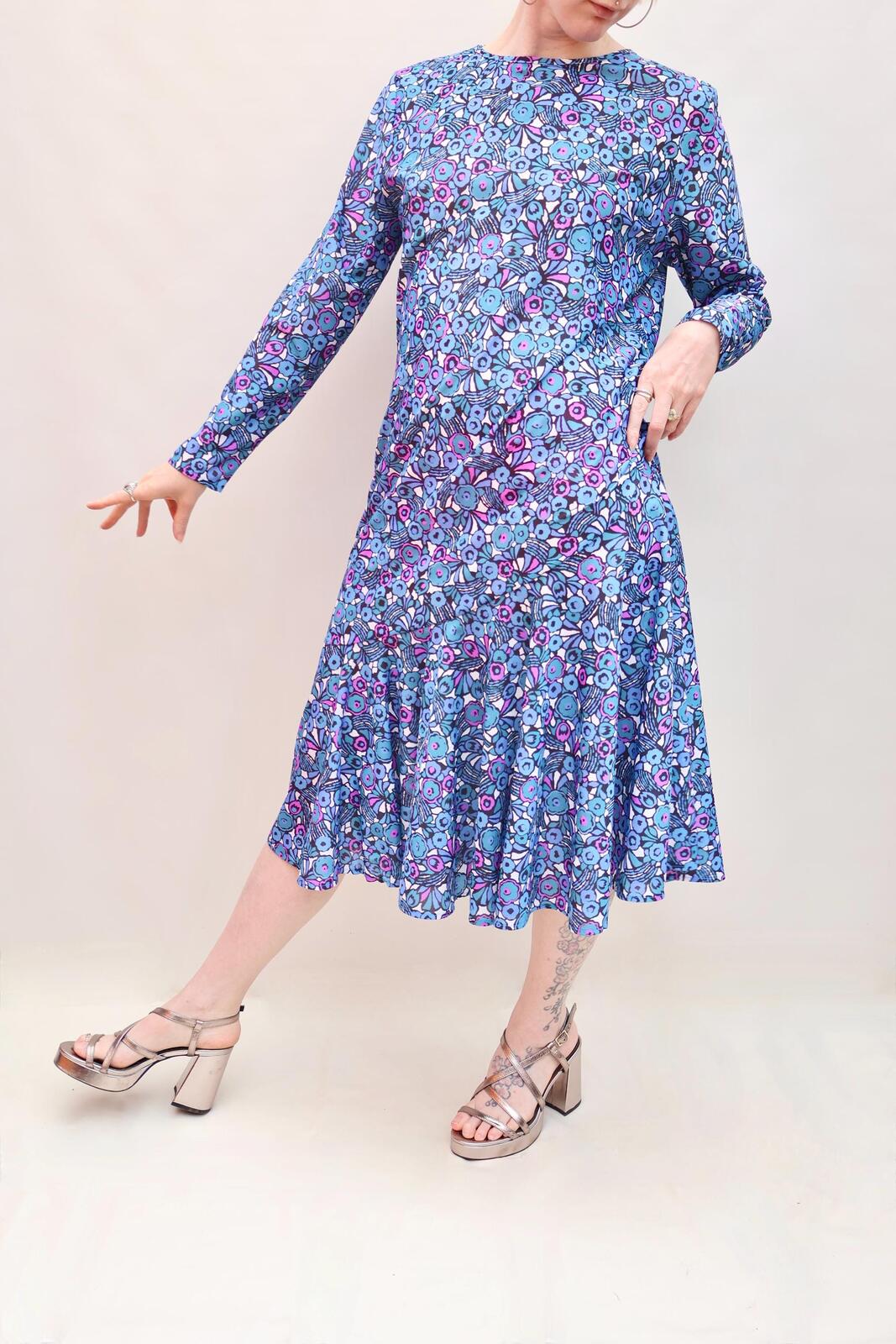 Vintage 80s Drop Waist Dress